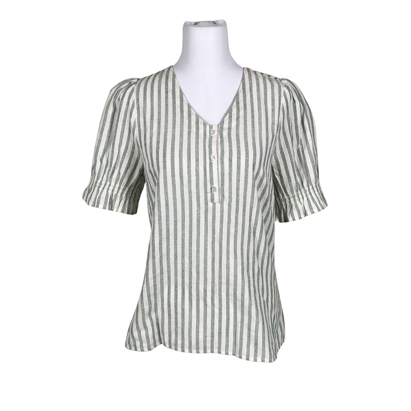Unisex Culture - Lühikeste käistega pluus, suurus 40 - Roheline (1)