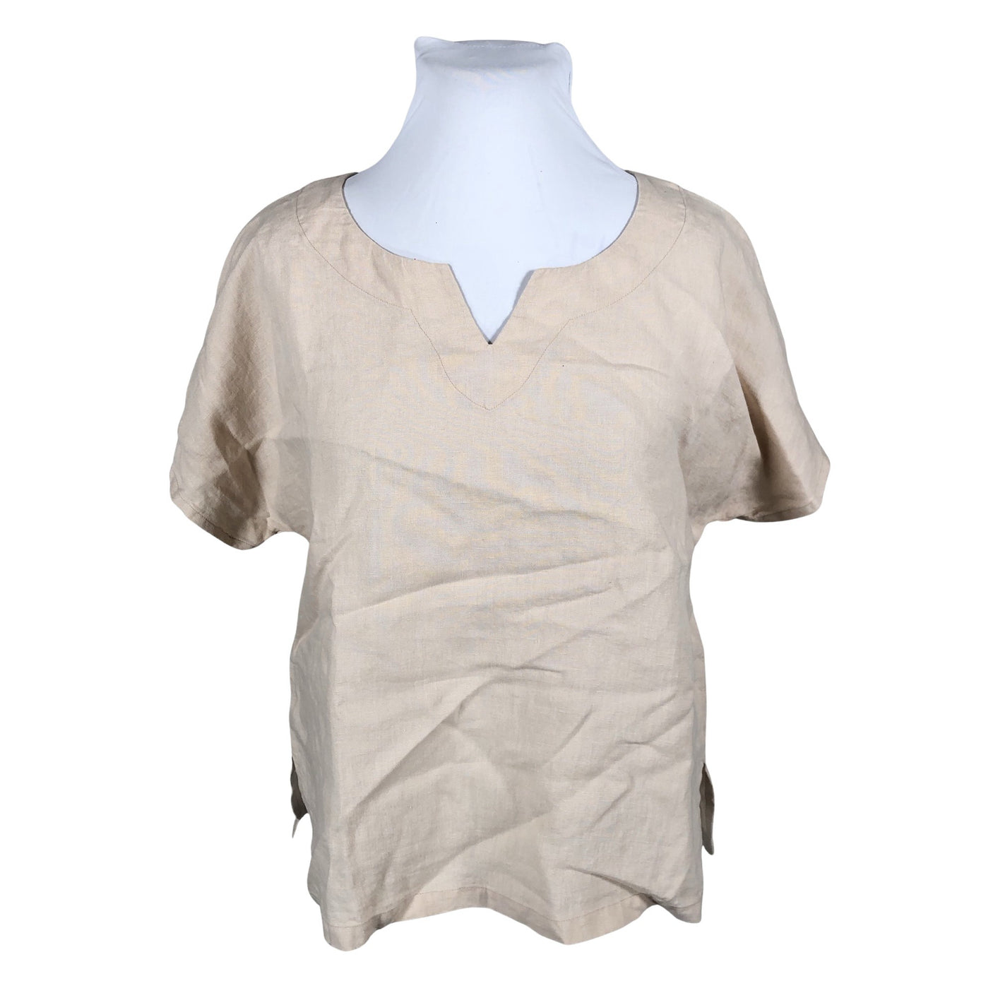Unisex Nanso - Lühikeste käistega pluus, suurus 44 - Beige (1)