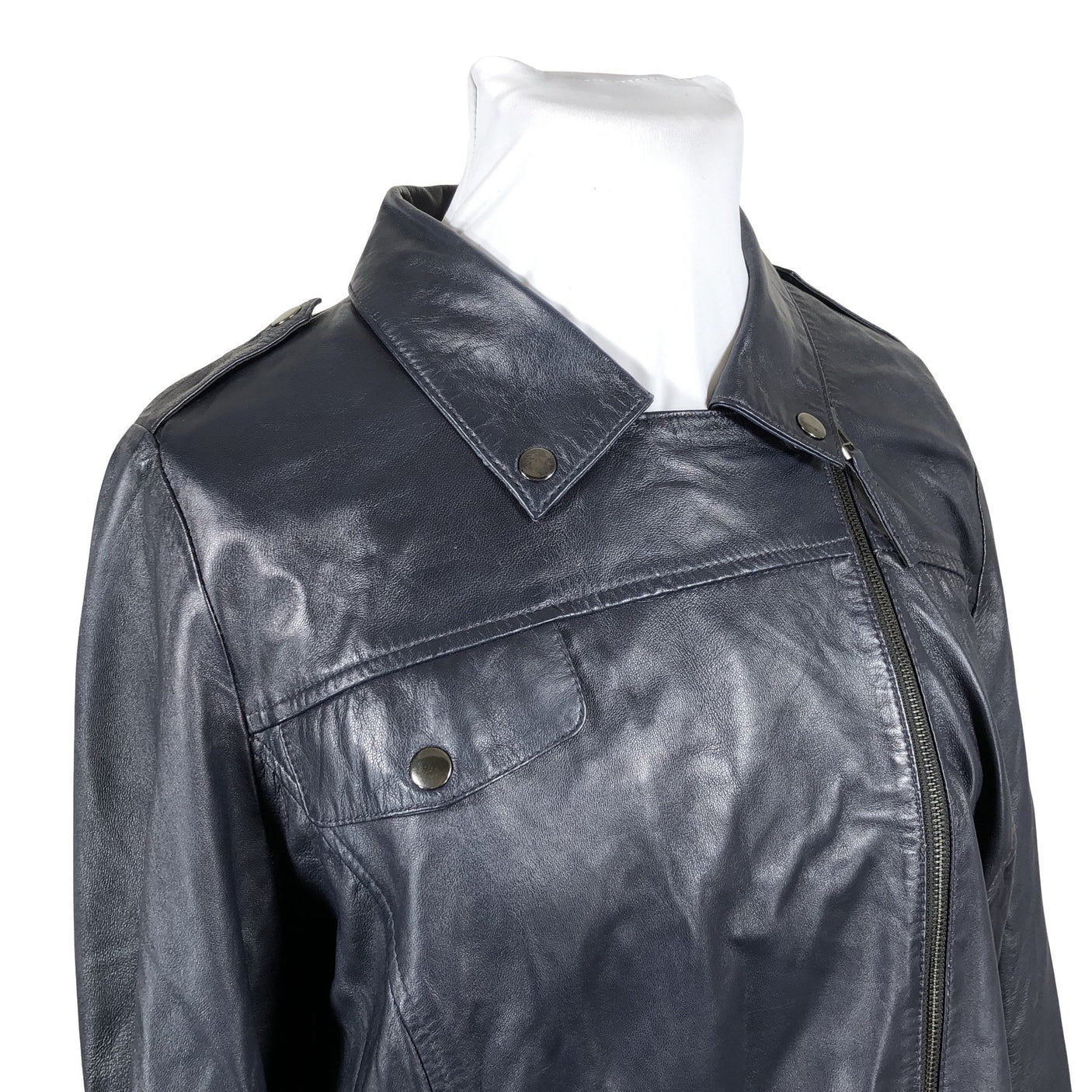 Unisex Ulla Popken - Nahktagi, suurus 50 - Sinine (3)