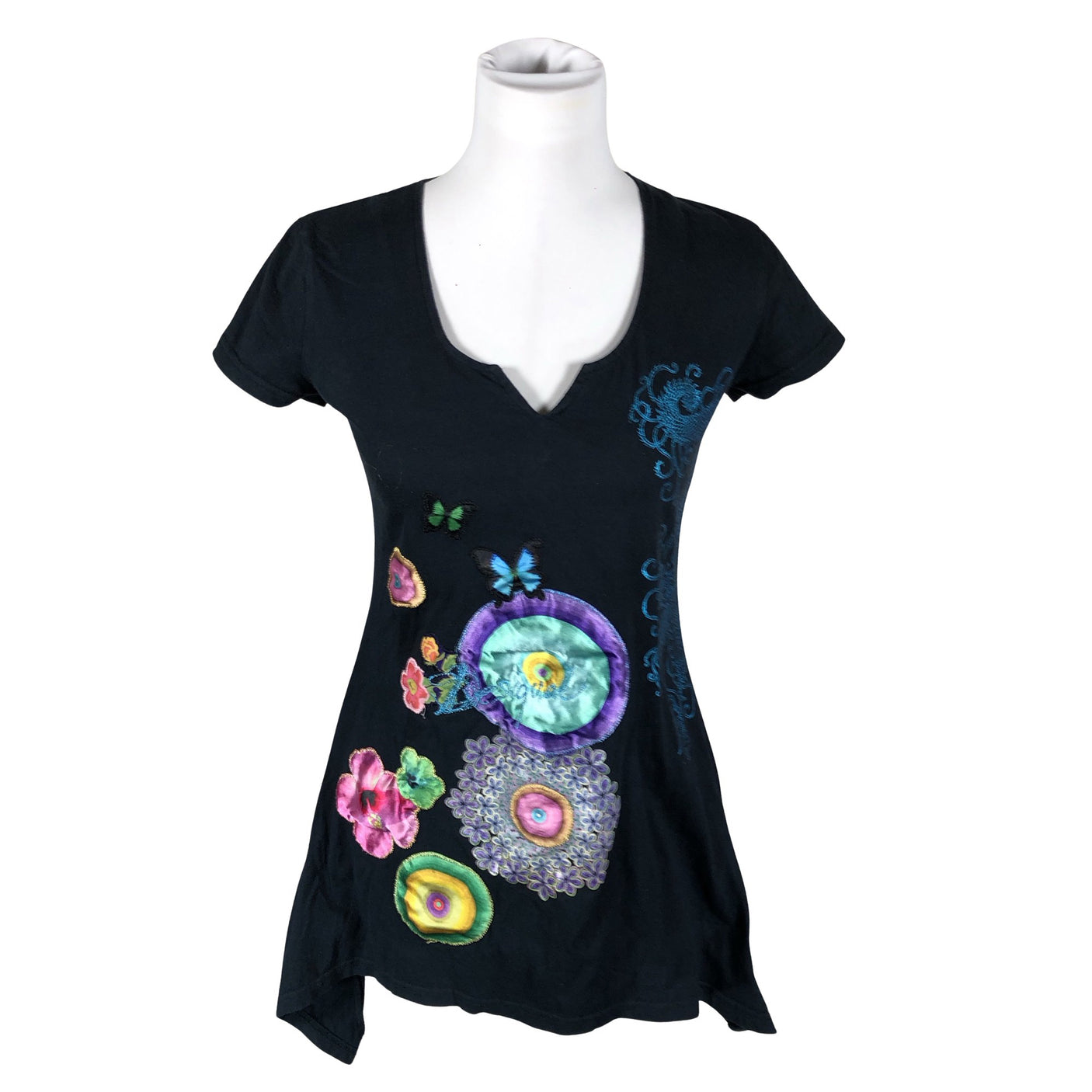 Unisex Desigual - Trikotaažist tuunika, suurus 38 - Sinine (1)