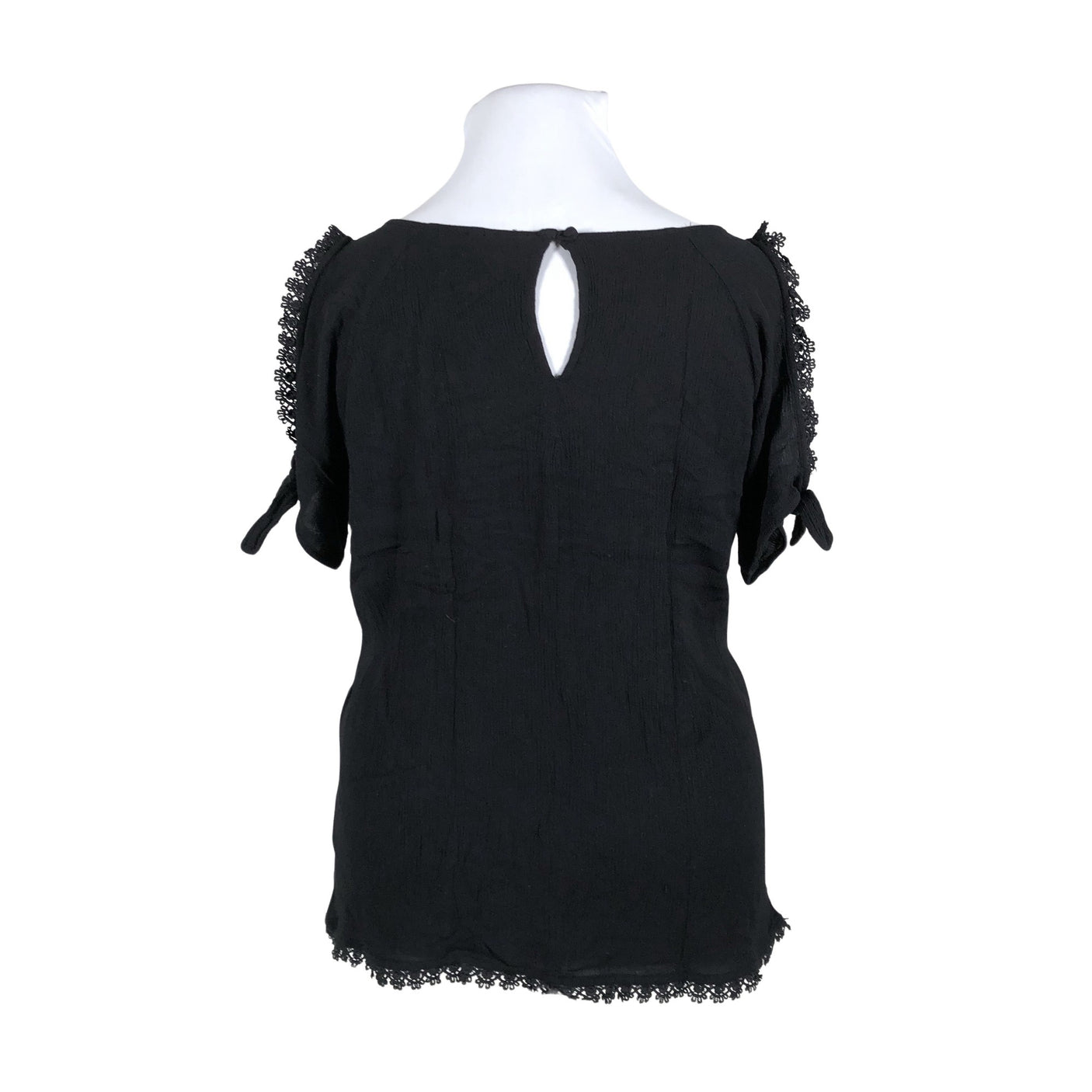 Unisex Fransa - Lühikeste käistega pluus, suurus 42 - Must (3)