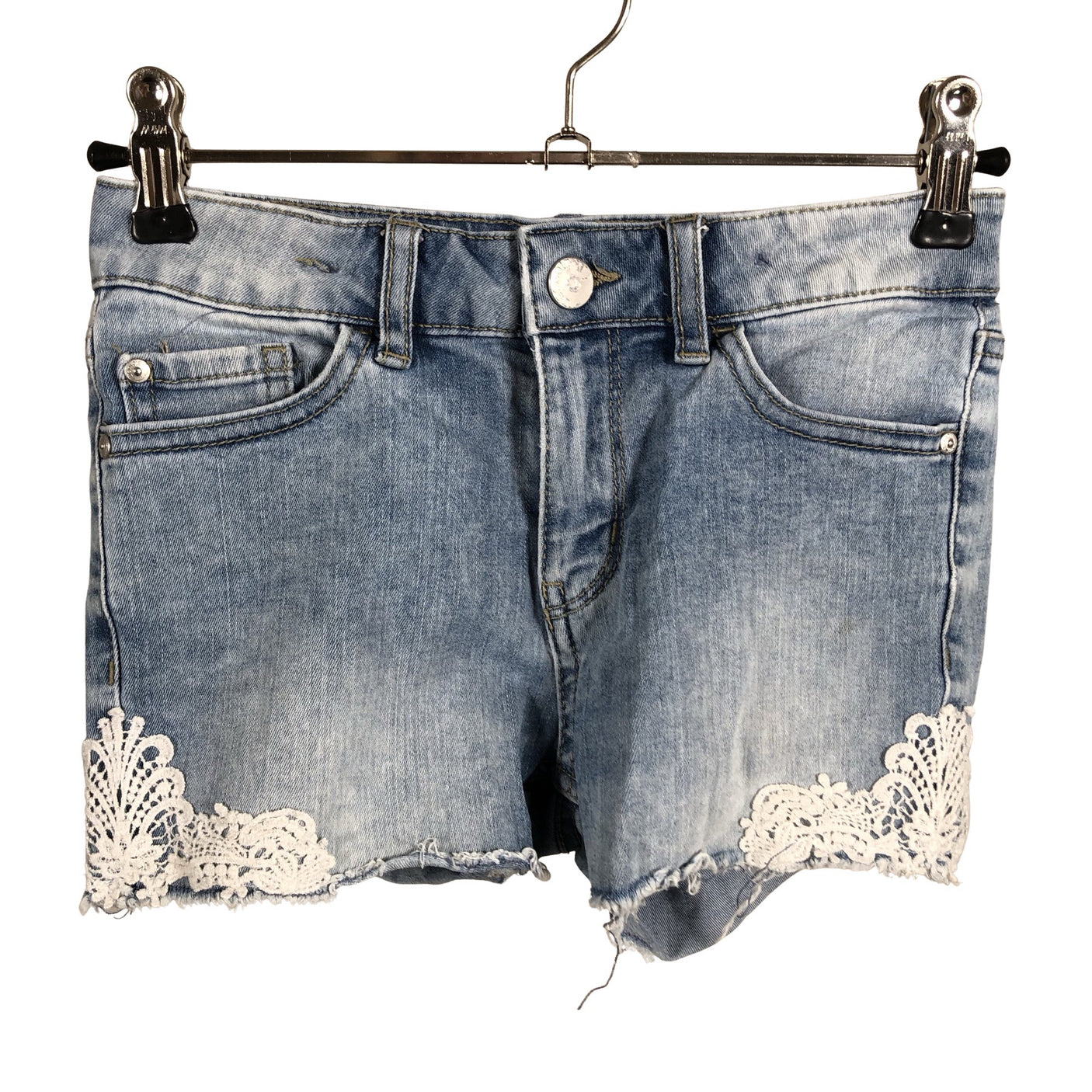 Unisex Lindex - Teksast lühikesed püksid, suurus 128 - 134 - Helesinine (1)