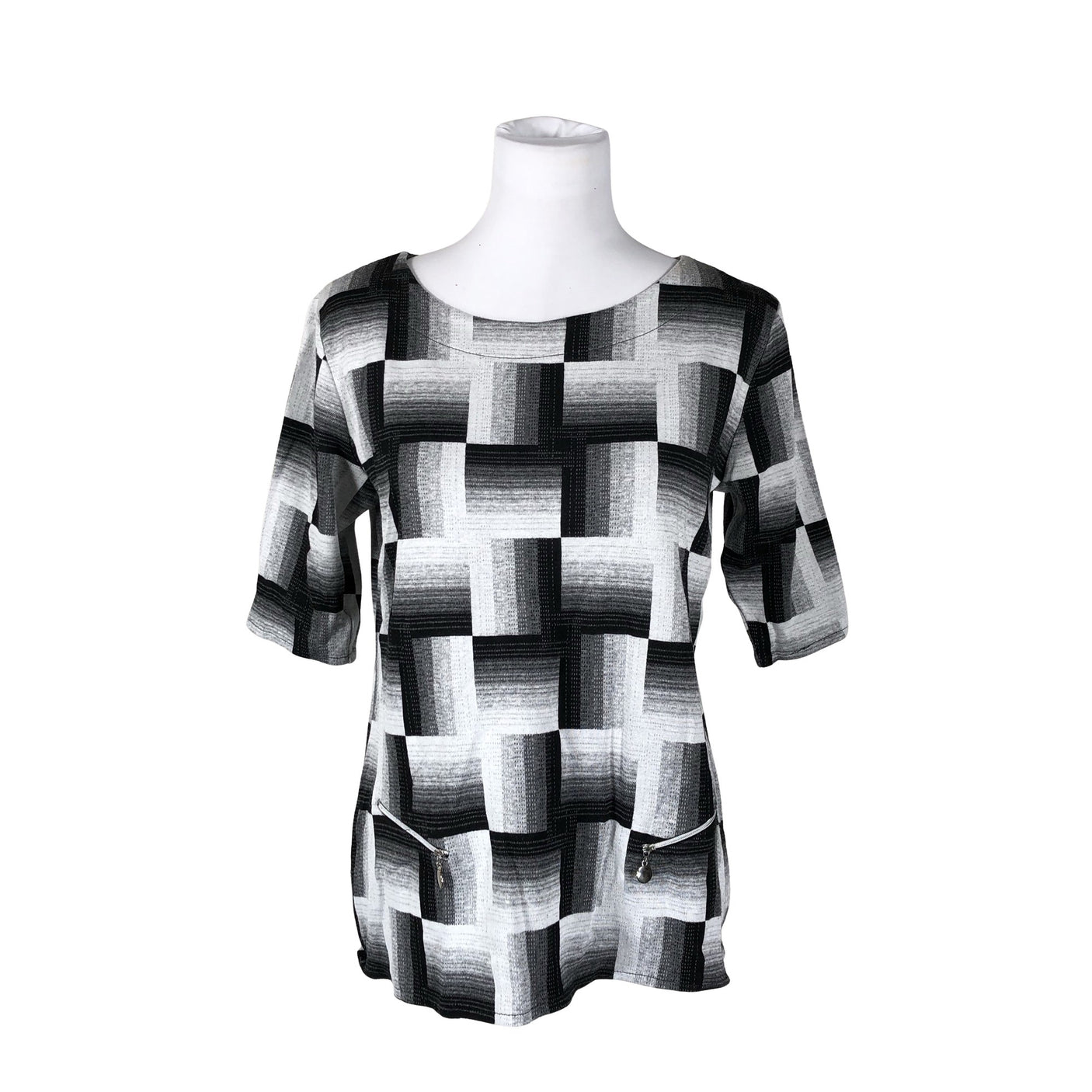 Unisex Leins' - Trikotaažist pluus, suurus 40 - Hall (1)