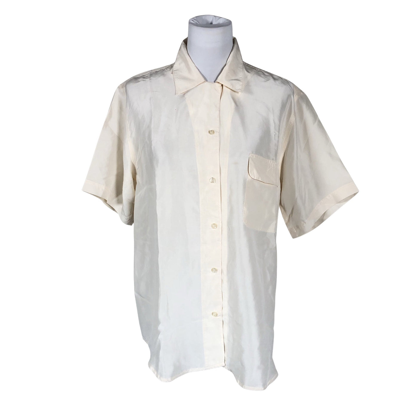 Unisex Järvi Muoti - Lühikeste käistega pluus, suurus 38 - Beige (1)