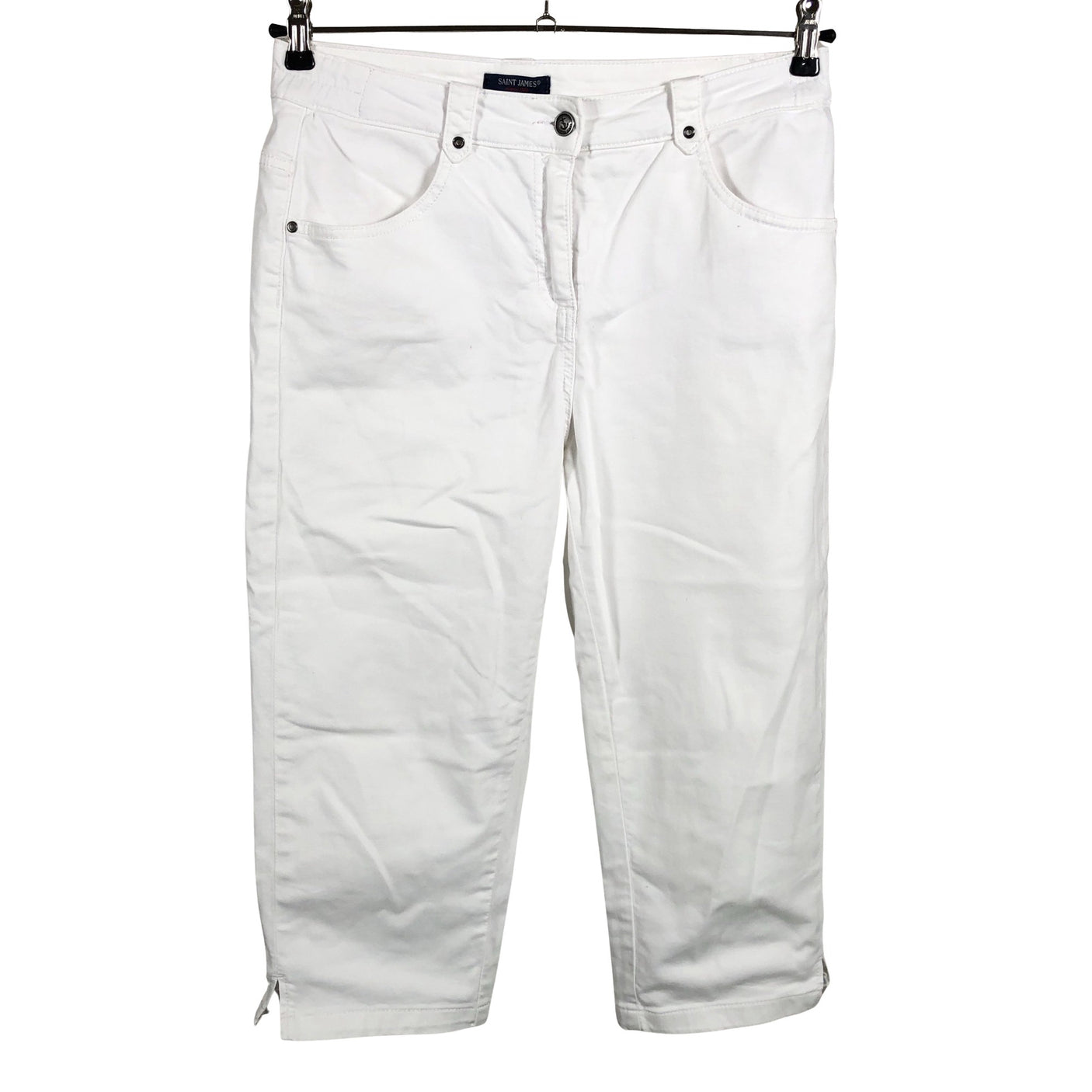 Unisex Saint James - Mittevenivad poolpikad püksid, suurus 40 - Valge (1)