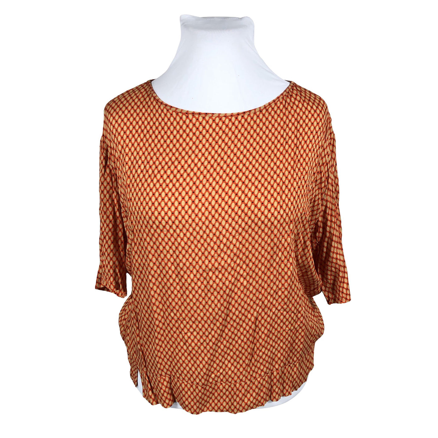Unisex Benetton - Lühikeste käistega pluus, suurus 44 - Oranž (1)