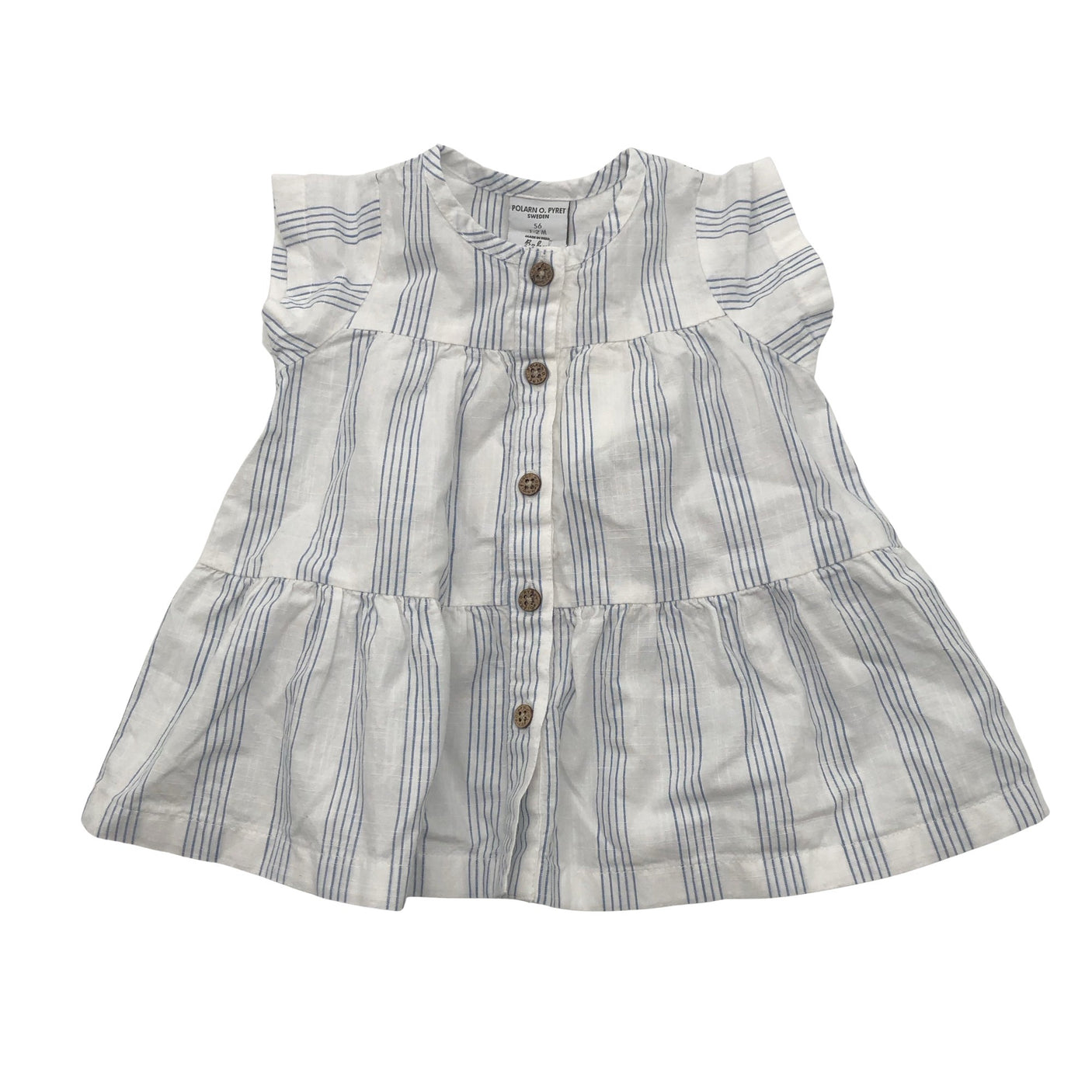 Unisex Polarn O. Pyret - Mitteveniv kleit, suurus 56 - 62 - Valge (1)