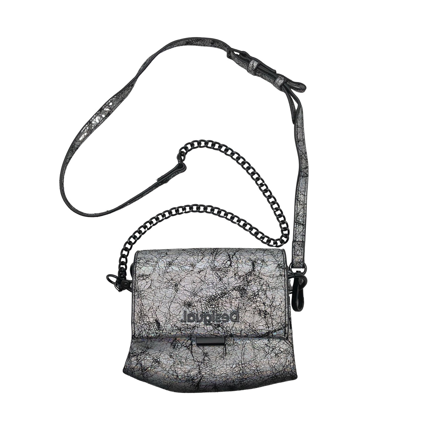 Unisex Desigual - Õlakott, suurus Mini - Hõbe (1)