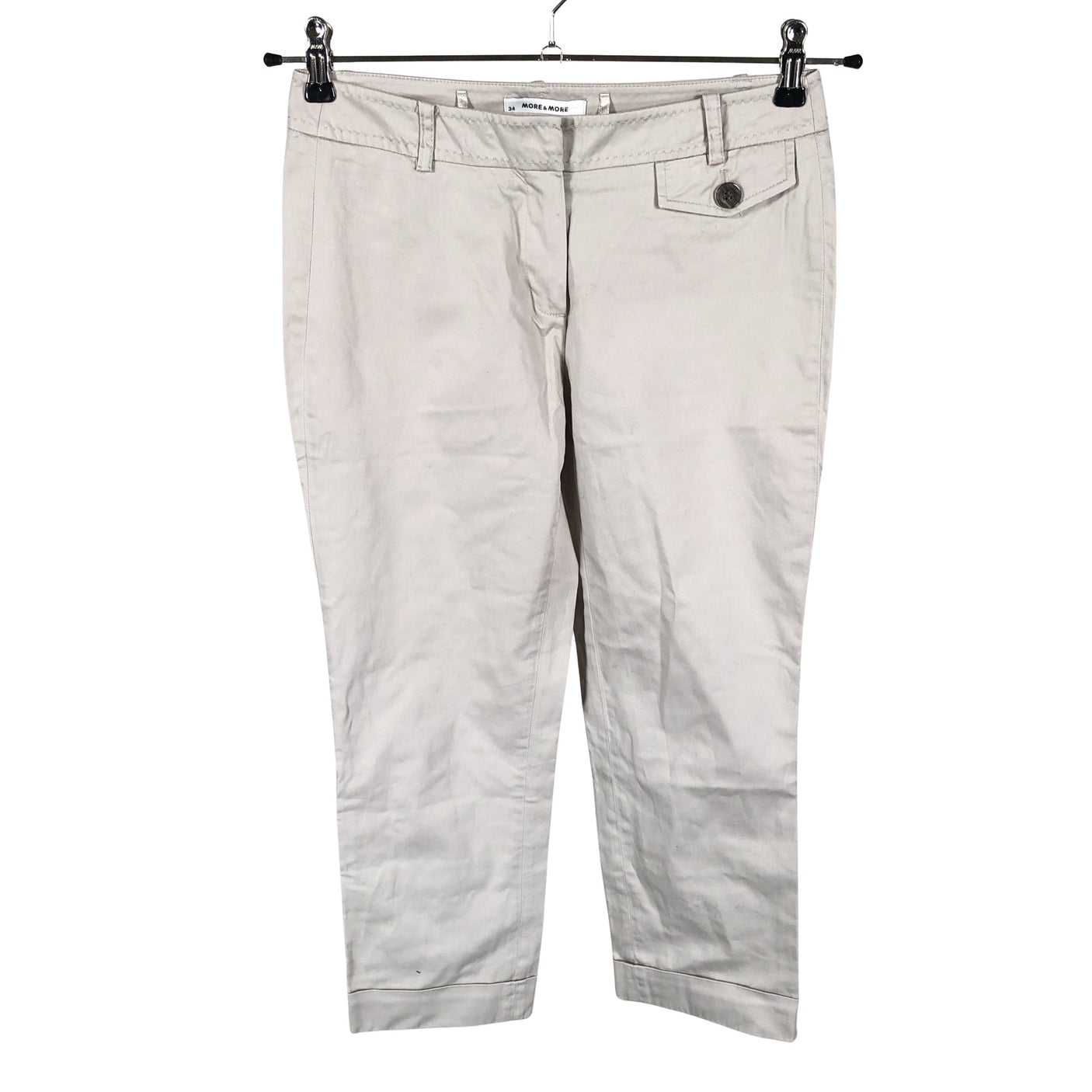 Unisex More&More - Mittevenivad poolpikad püksid, suurus 34 - Beige (1)