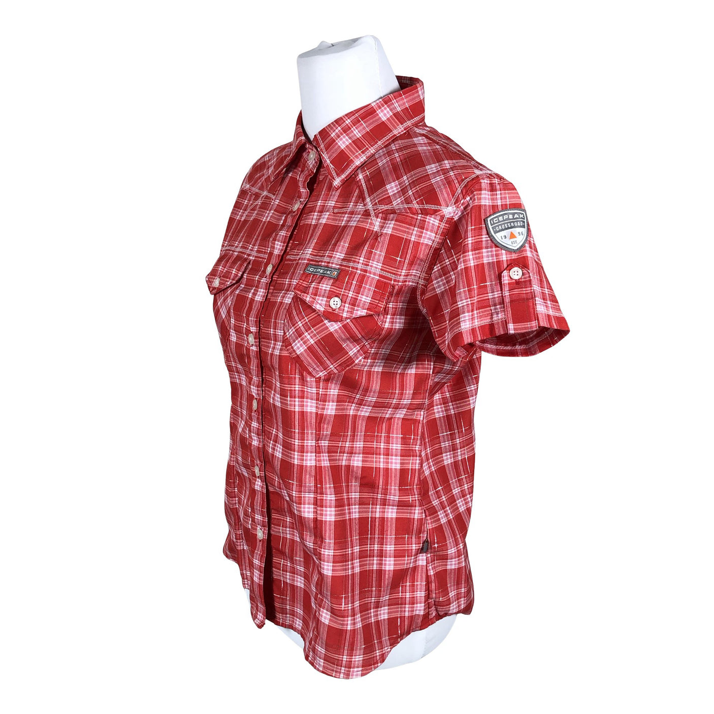 Unisex Icepeak - Lühikeste käistega pluus, suurus 40 - Punane (2)