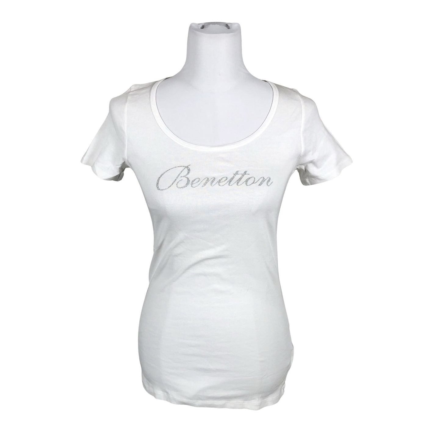 Unisex Benetton - T-särk, suurus 38 - Valge (1)