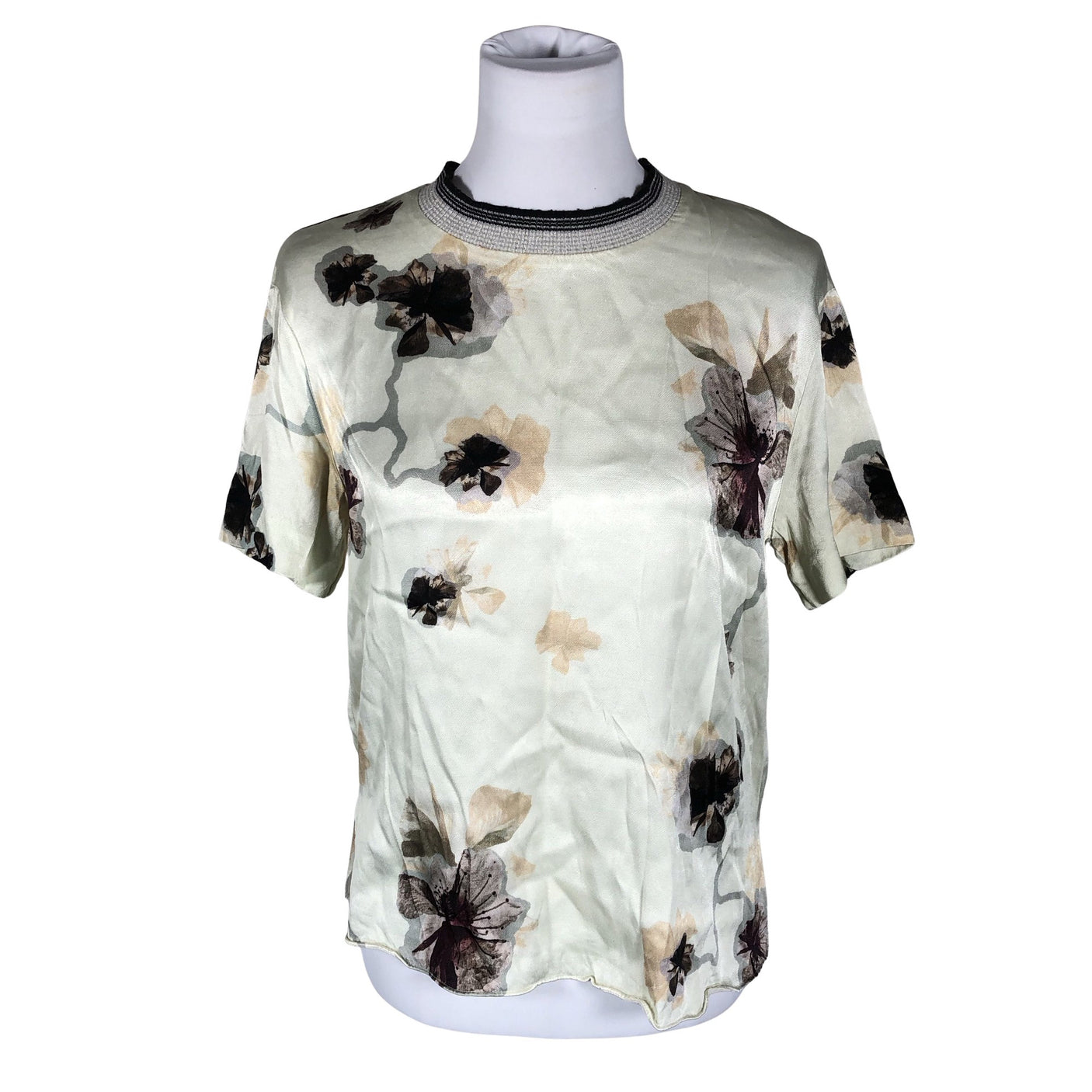 Unisex by Malene Birger - Lühikeste käistega pluus, suurus 34 - Kollane (1)