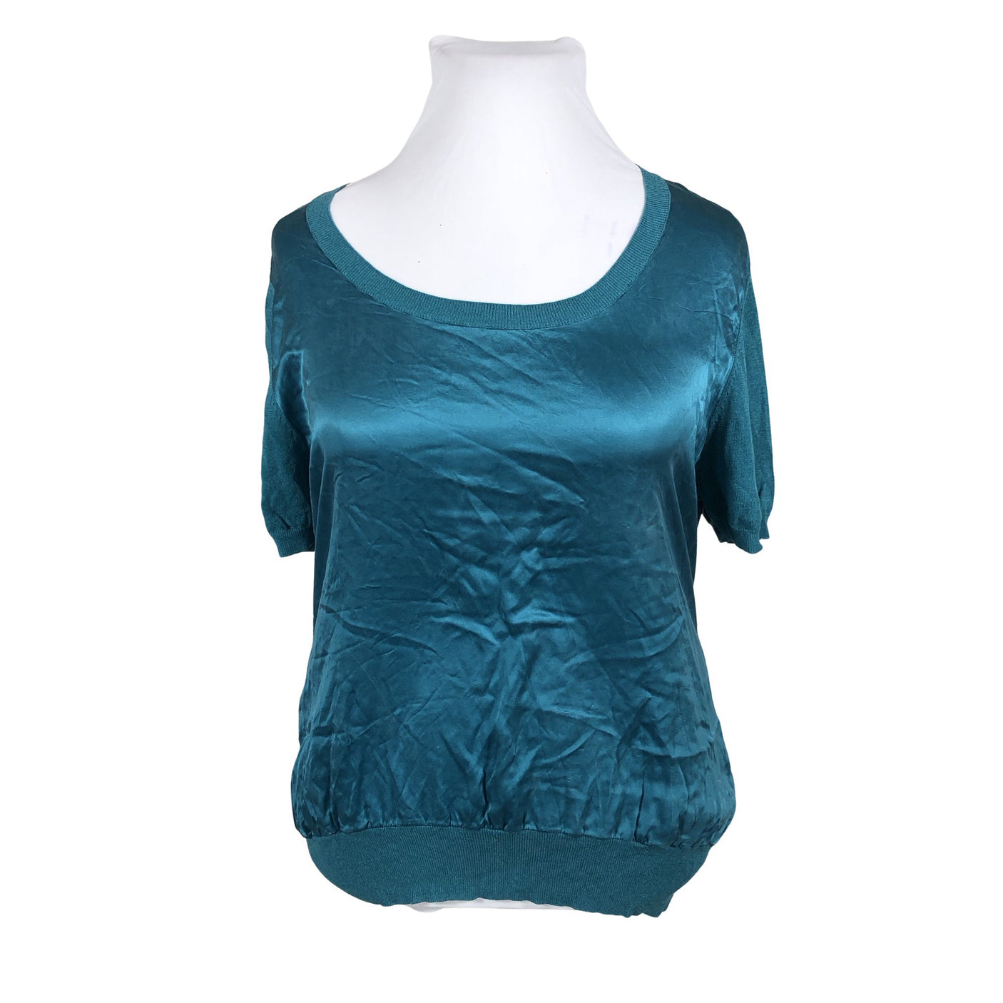 Unisex Elena Miro - Lühikeste käistega pluus, suurus 42 - Sinine (1)