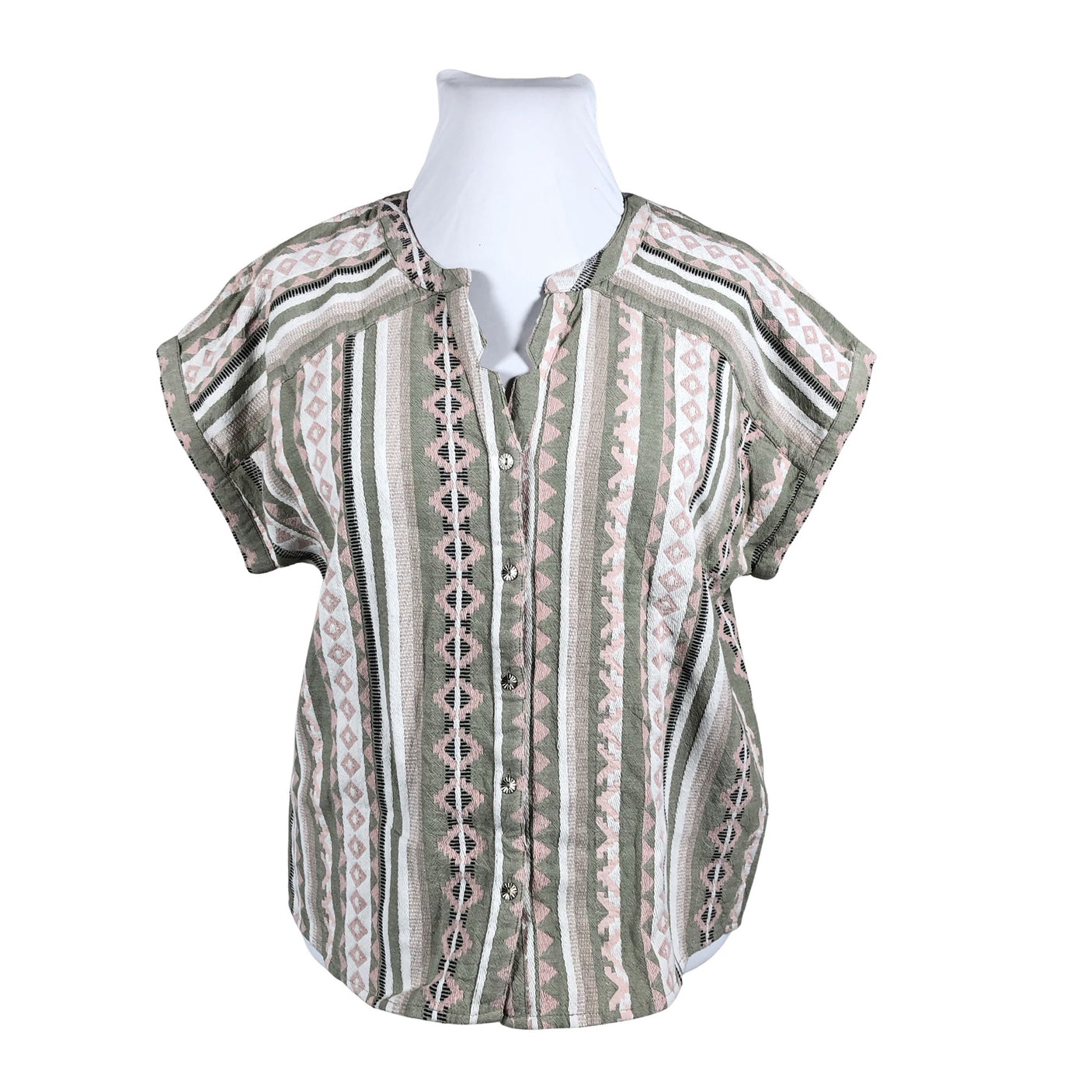 Unisex Cream - Lühikeste käistega pluus, suurus 42 - Roheline (1)