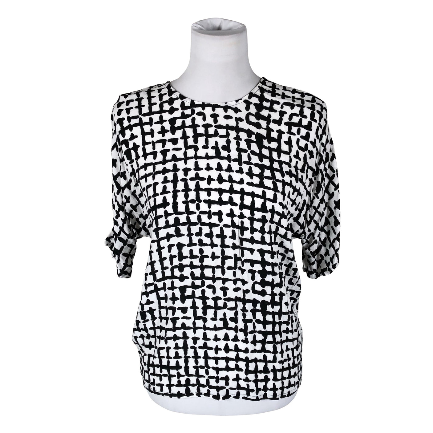 Unisex Marimekko - Lühikeste käistega pluus, suurus 36 - Valge (1)