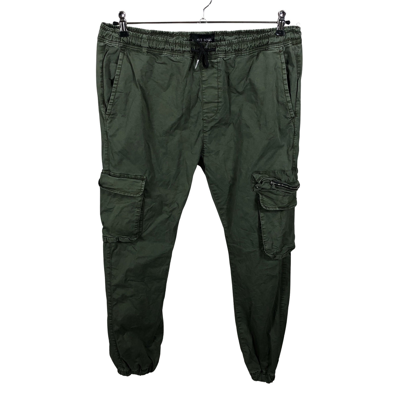 Unisex Brave Soul - Cargo-püksid, suurus W34 - Roheline (1)