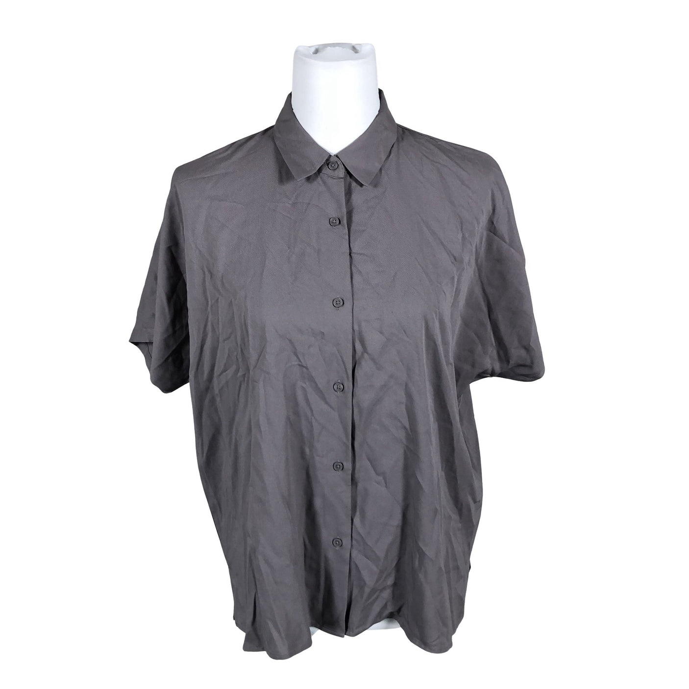 Unisex Uniqlo - Lühikeste käistega pluus, suurus 38 - Hall (1)