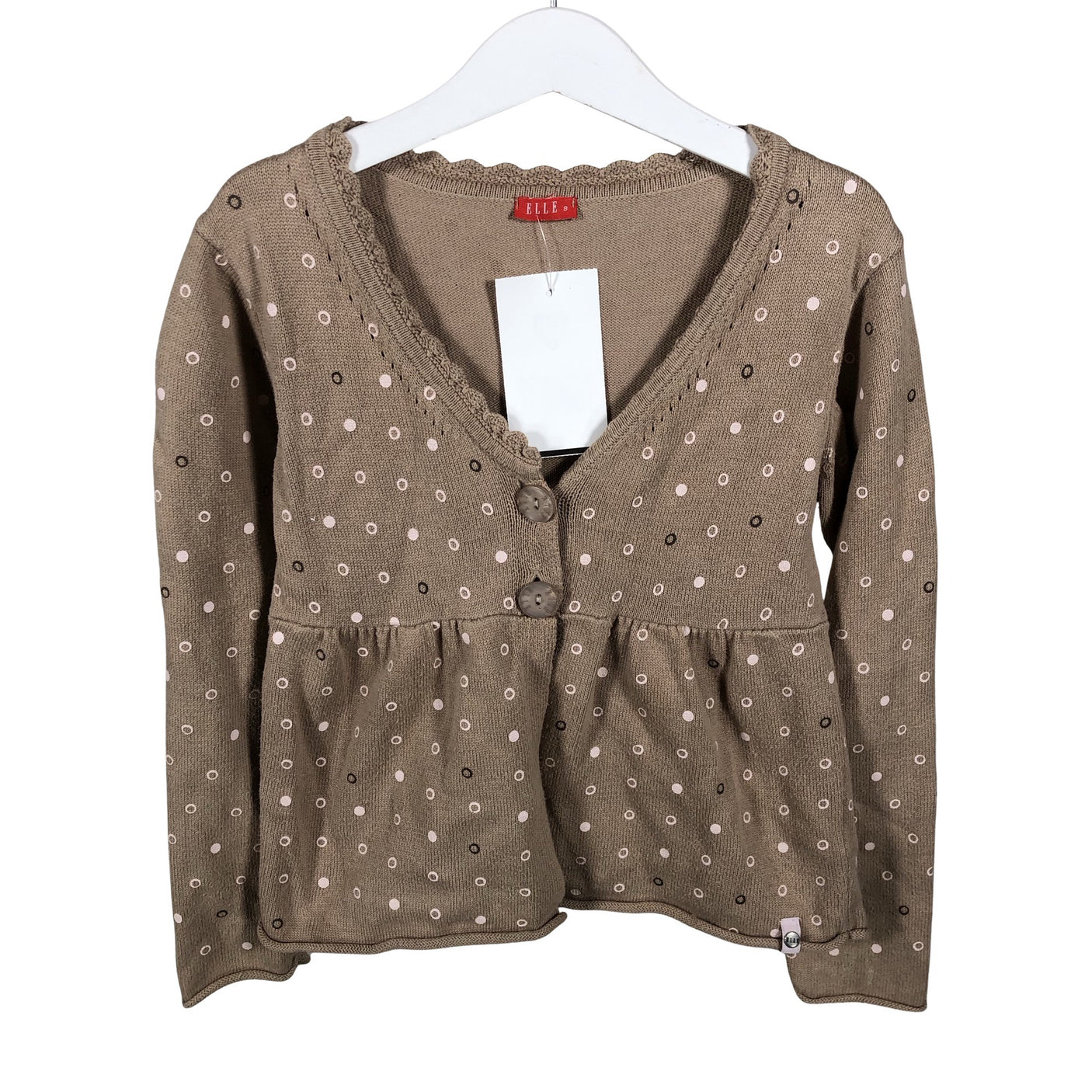 Unisex Elle - Kardigan, suurus 116 - 122 - Pruun (1)
