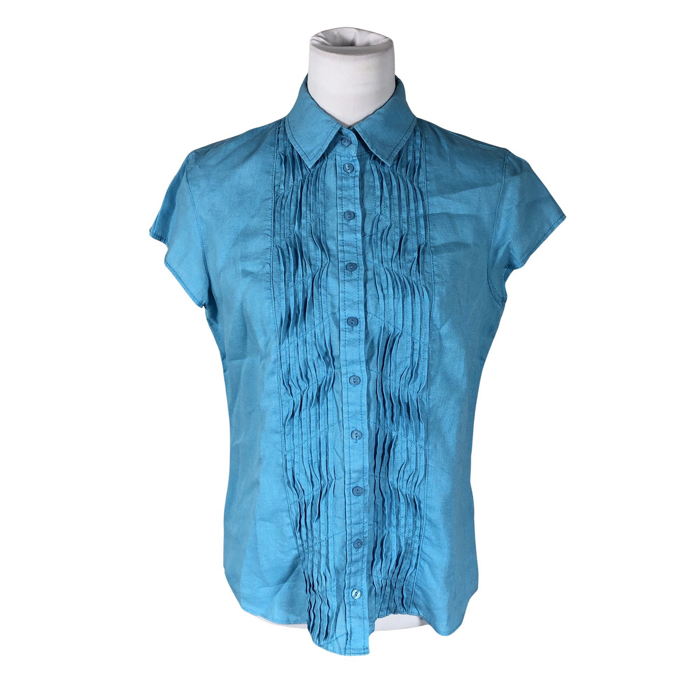 Unisex Gerry Weber - Lühikeste käistega pluus, suurus 38 - Helesinine (1)