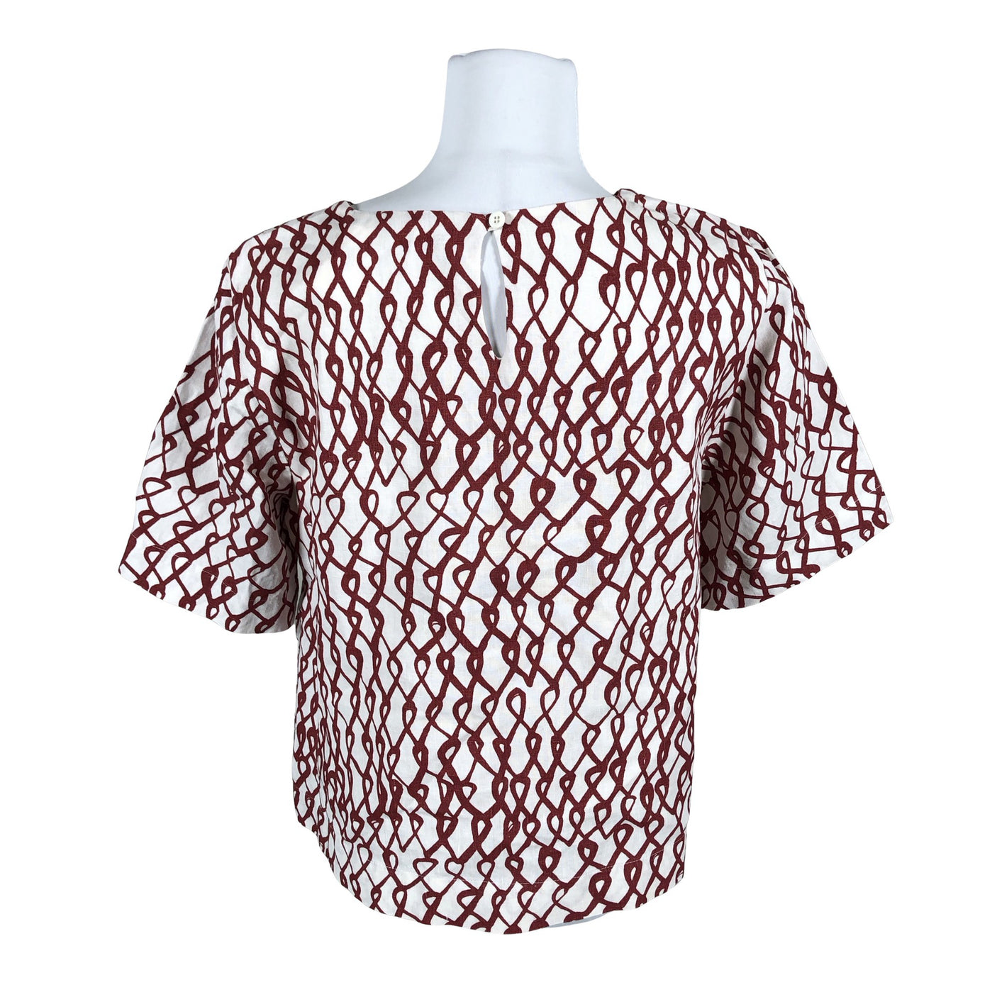 Unisex Nanso - Lühikeste käistega pluus, suurus 32 - Valge (2)