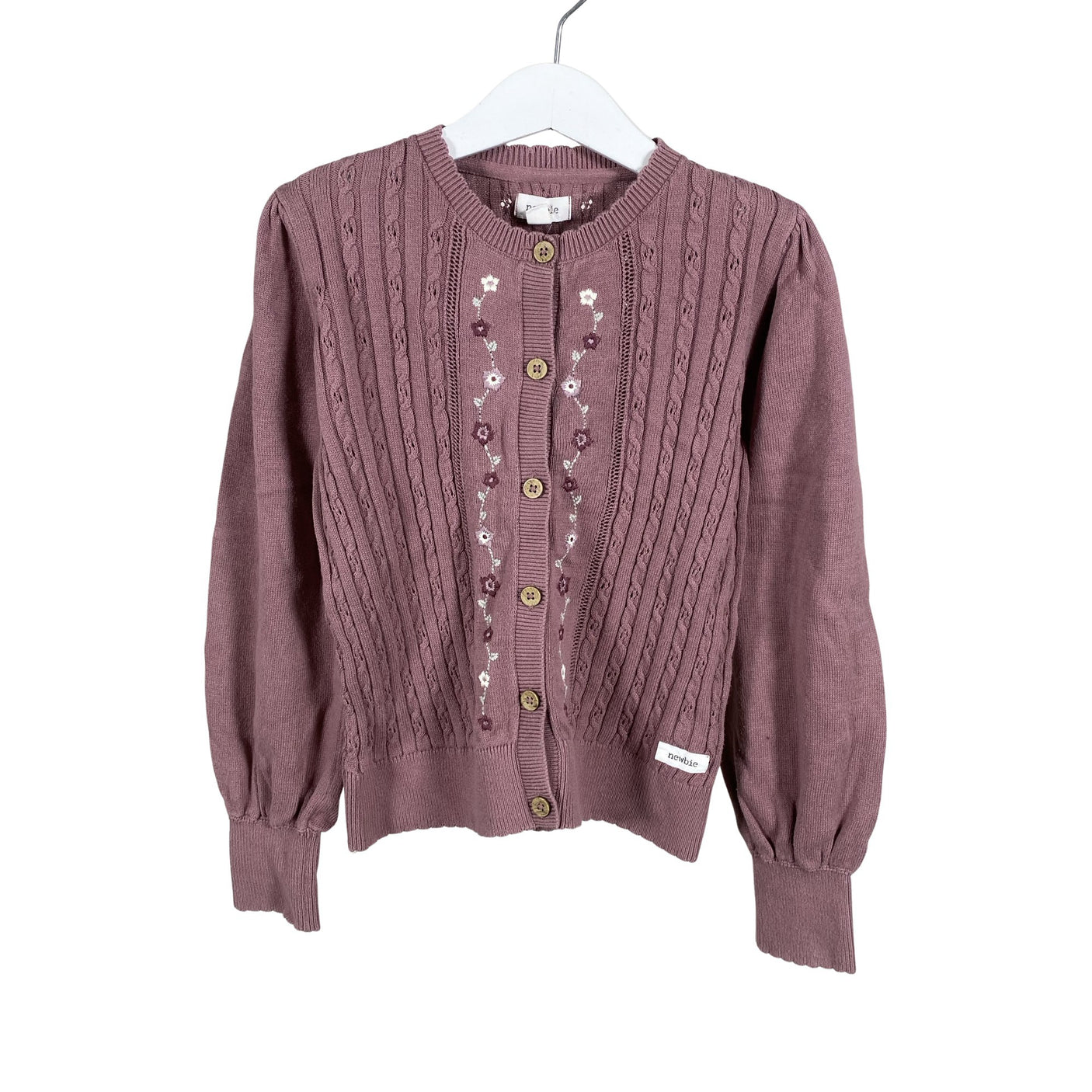 Unisex Newbie - Kardigan, suurus 122 - 128 - Heleroosa (1)