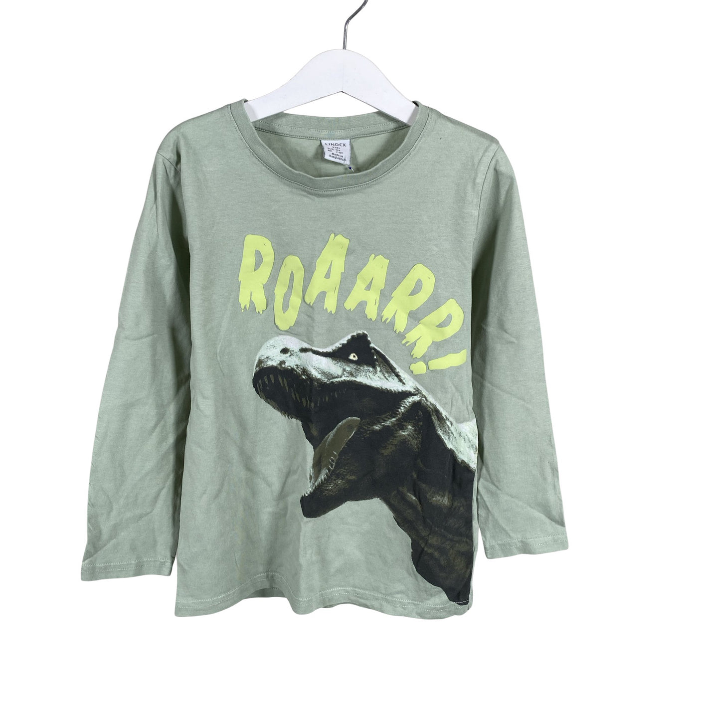 Unisex Lindex - Trikotaažist pluus, suurus 122 - 128 - Roheline (1)
