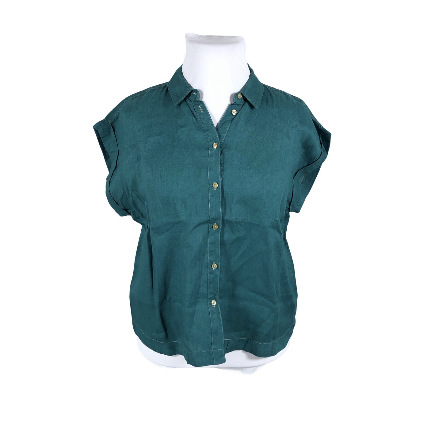 Unisex Benetton - Lühikeste käistega pluus, suurus 42 - Türkiis (1)