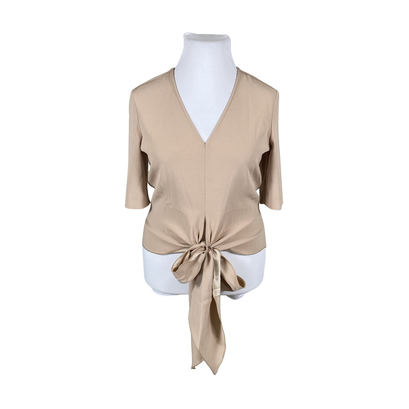 Unisex Andiata - Lühikeste käistega pluus, suurus 42 - Beige (1)