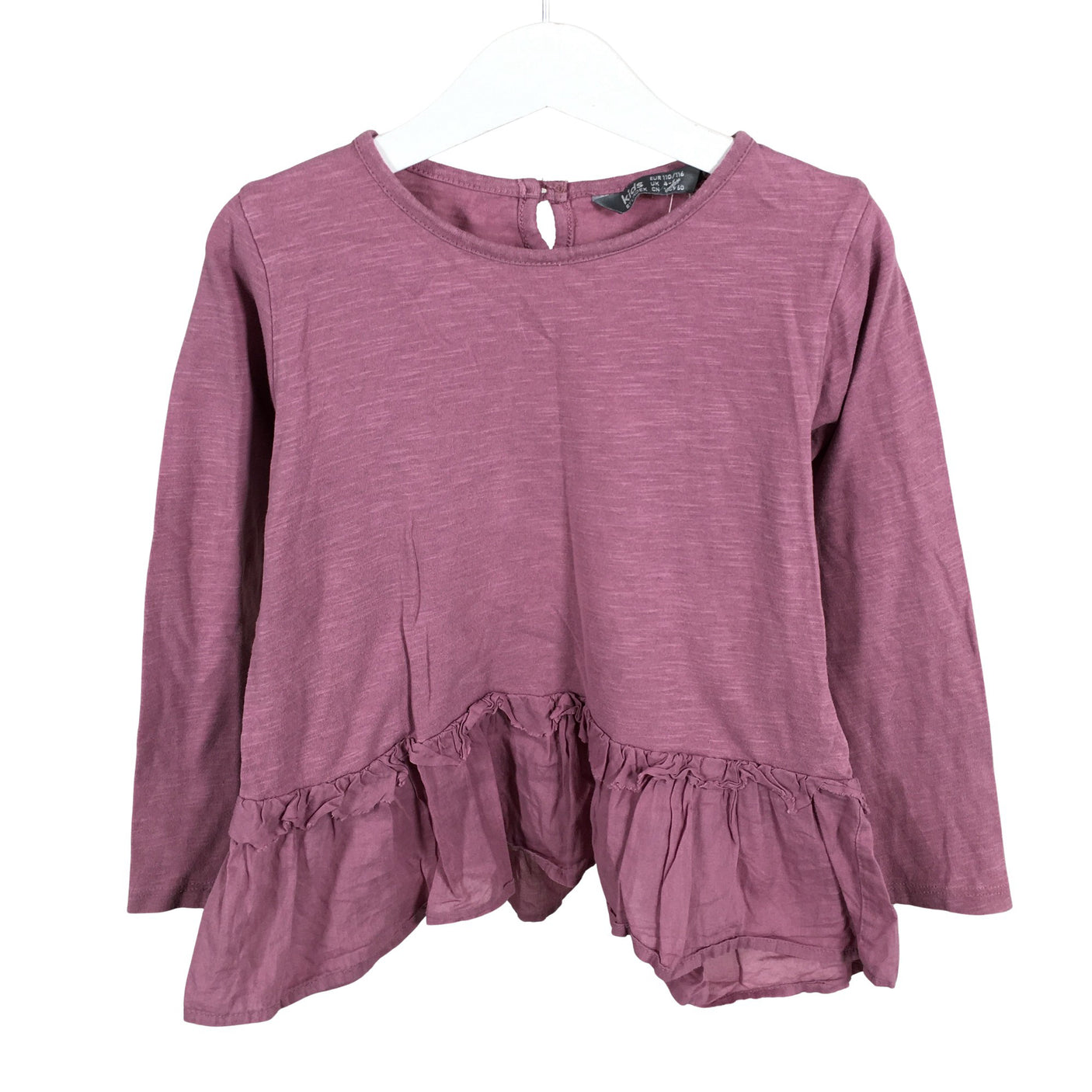 Unisex Lindex - Trikotaažist pluus, suurus 110 - 116 - Heleroosa (1)