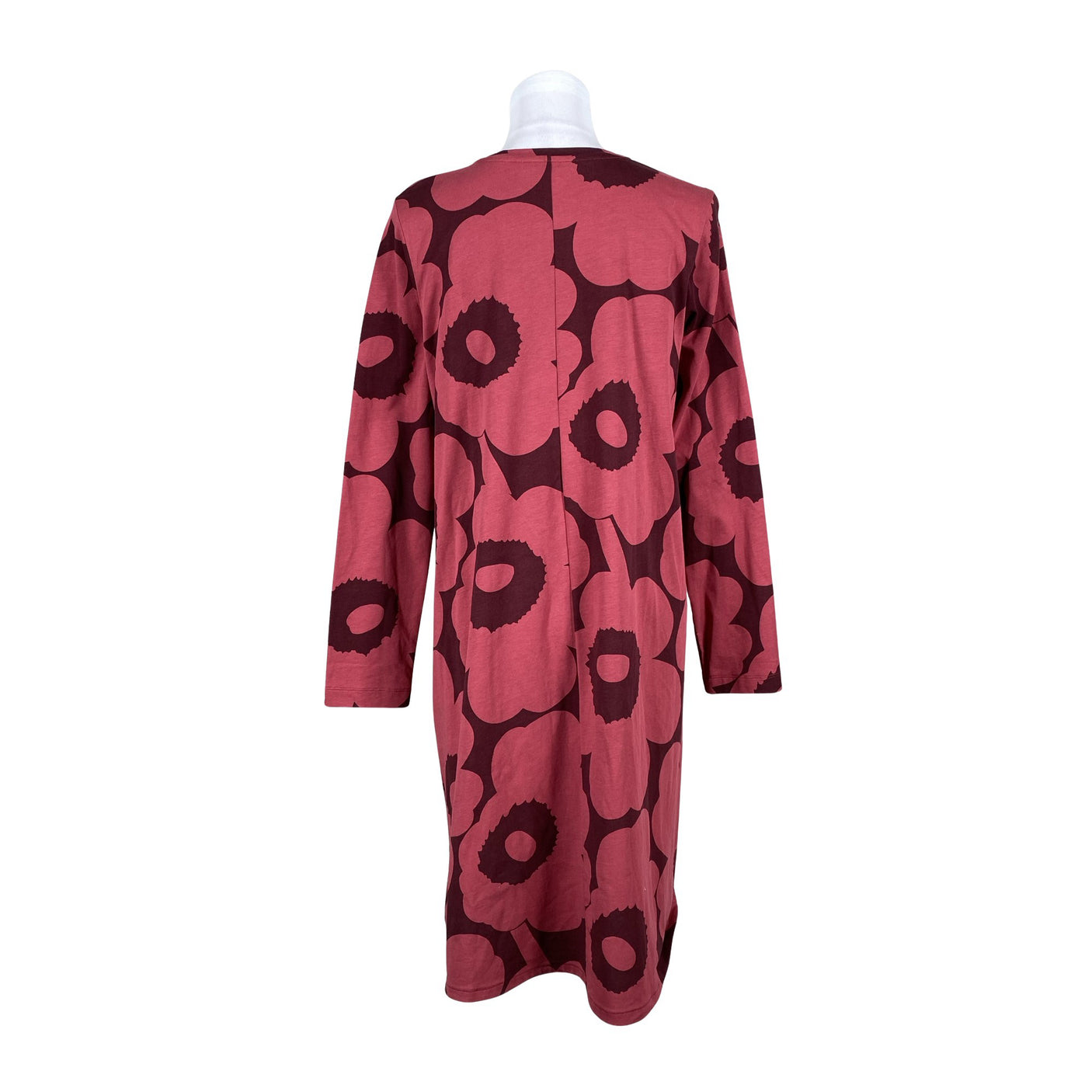 Unisex Marimekko - Trikotaažist kleit, suurus 36 - Veinipunane (3)