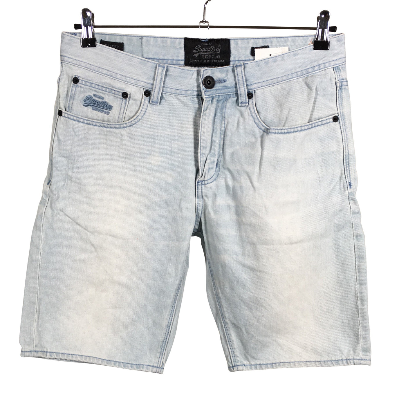 Unisex Superdry - Teksast lühikesed püksid, suurus W32 - Helesinine (1)