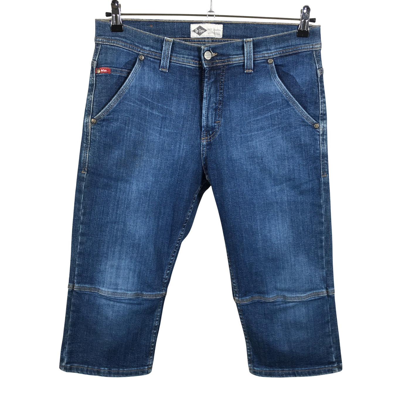 Unisex Lee Cooper - Teksast poolpikad püksid, suurus W32 - Sinine (1)