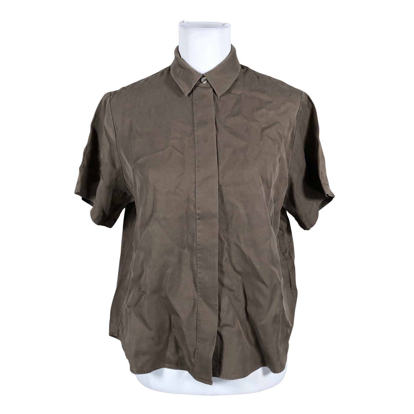 Unisex Samsoe&Samsoe - Lühikeste käistega pluus, suurus 40 - Pruun (1)