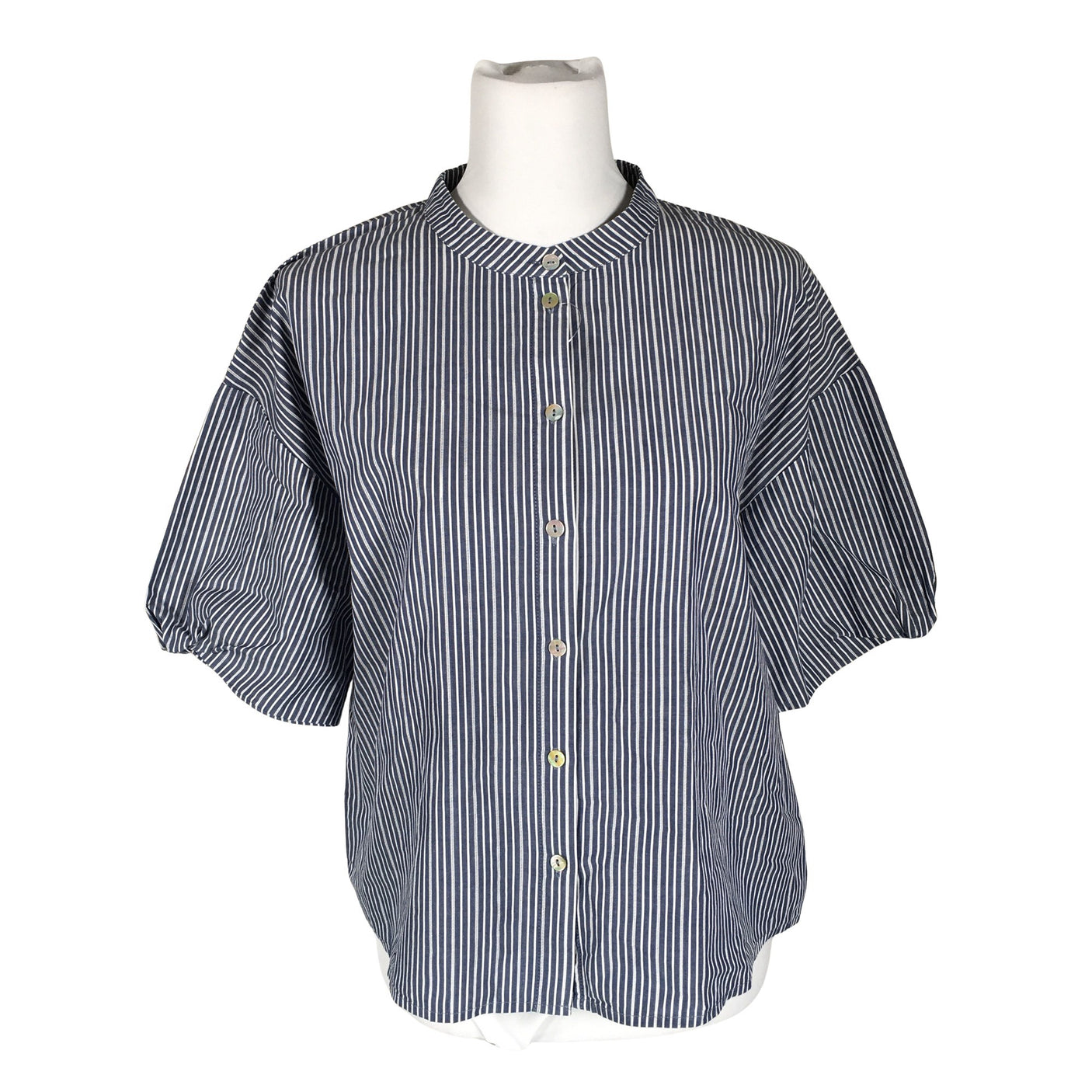 Unisex My Essential Wardrobe - Lühikeste käistega pluus, suurus 38 - Sinine (1)