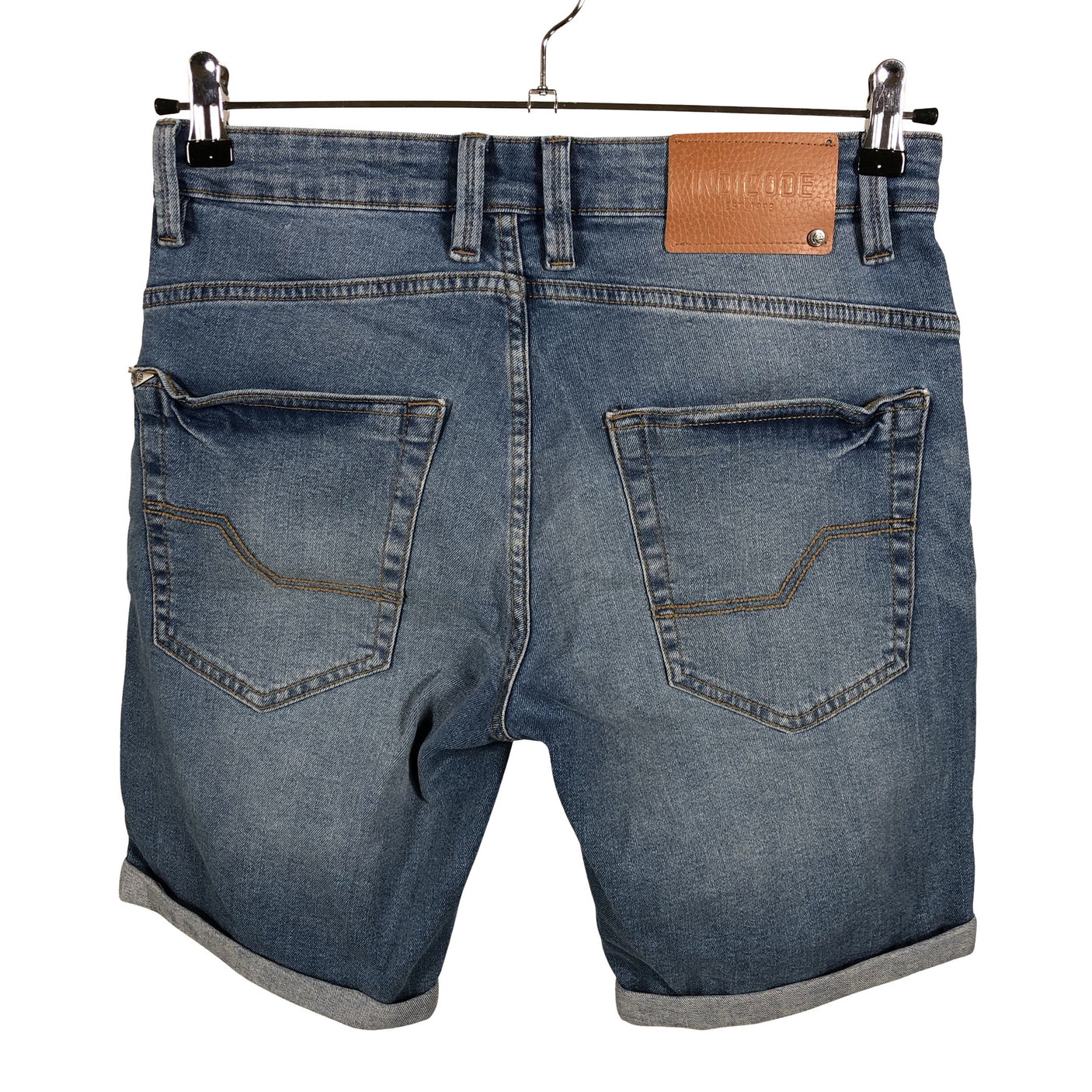 Unisex Indicode - Teksast lühikesed püksid, suurus S - Sinine (2)