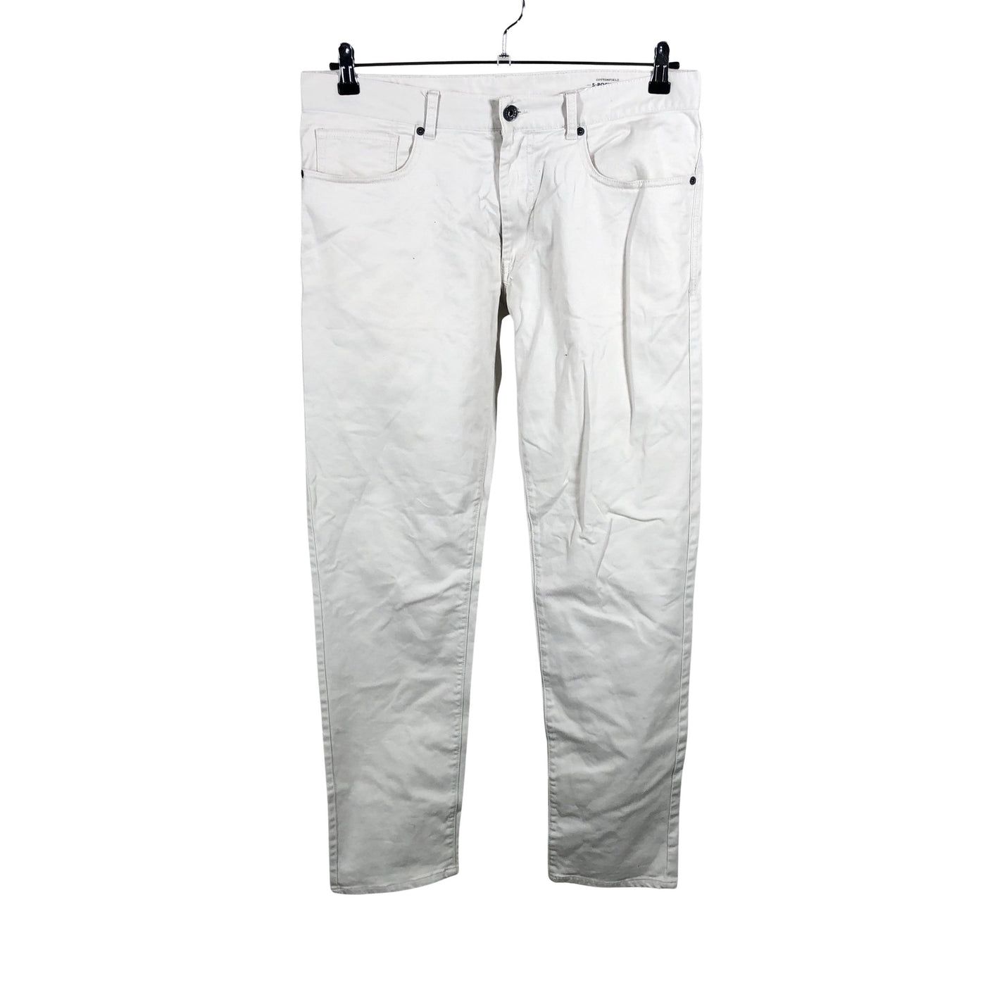 Unisex Cottonfield - Mittevenivad püksid, suurus W34 - Looduslik valge (1)