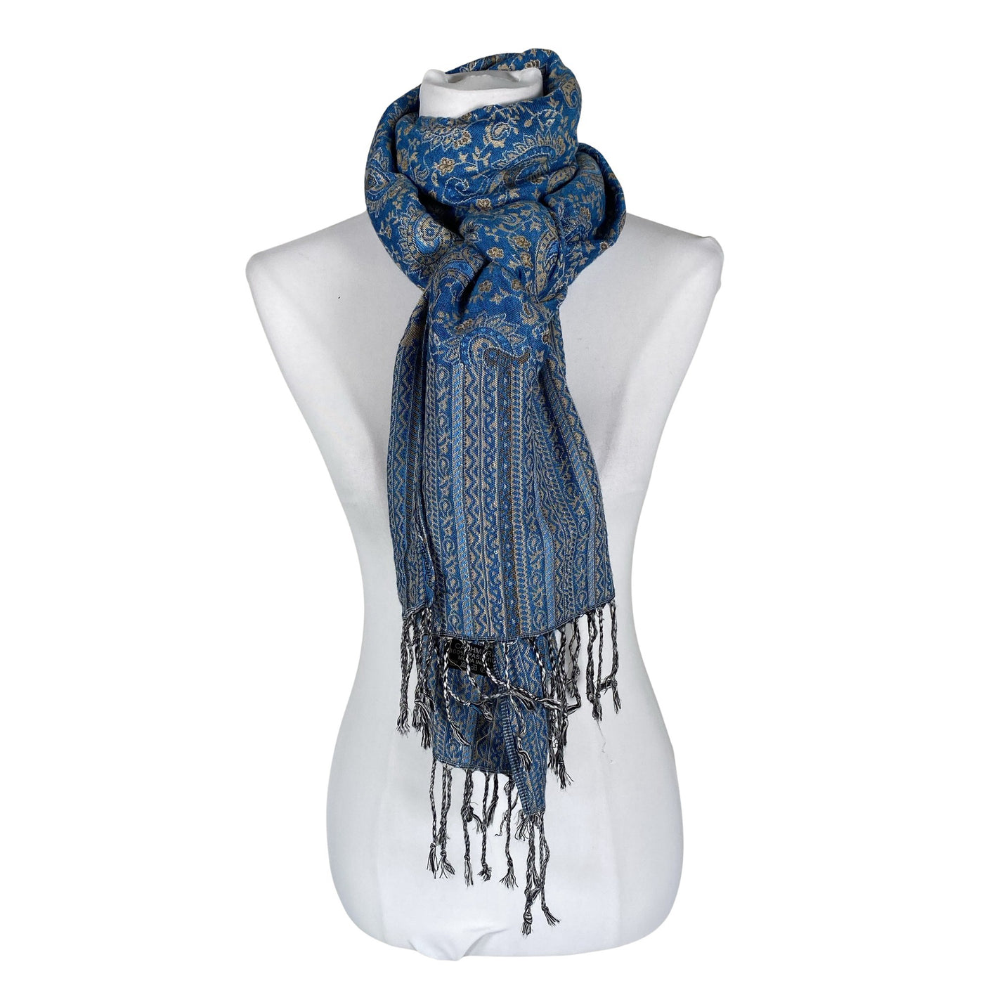 Unisex Cashmere - Õhuke sall, suurus Maxi - Sinine (1)