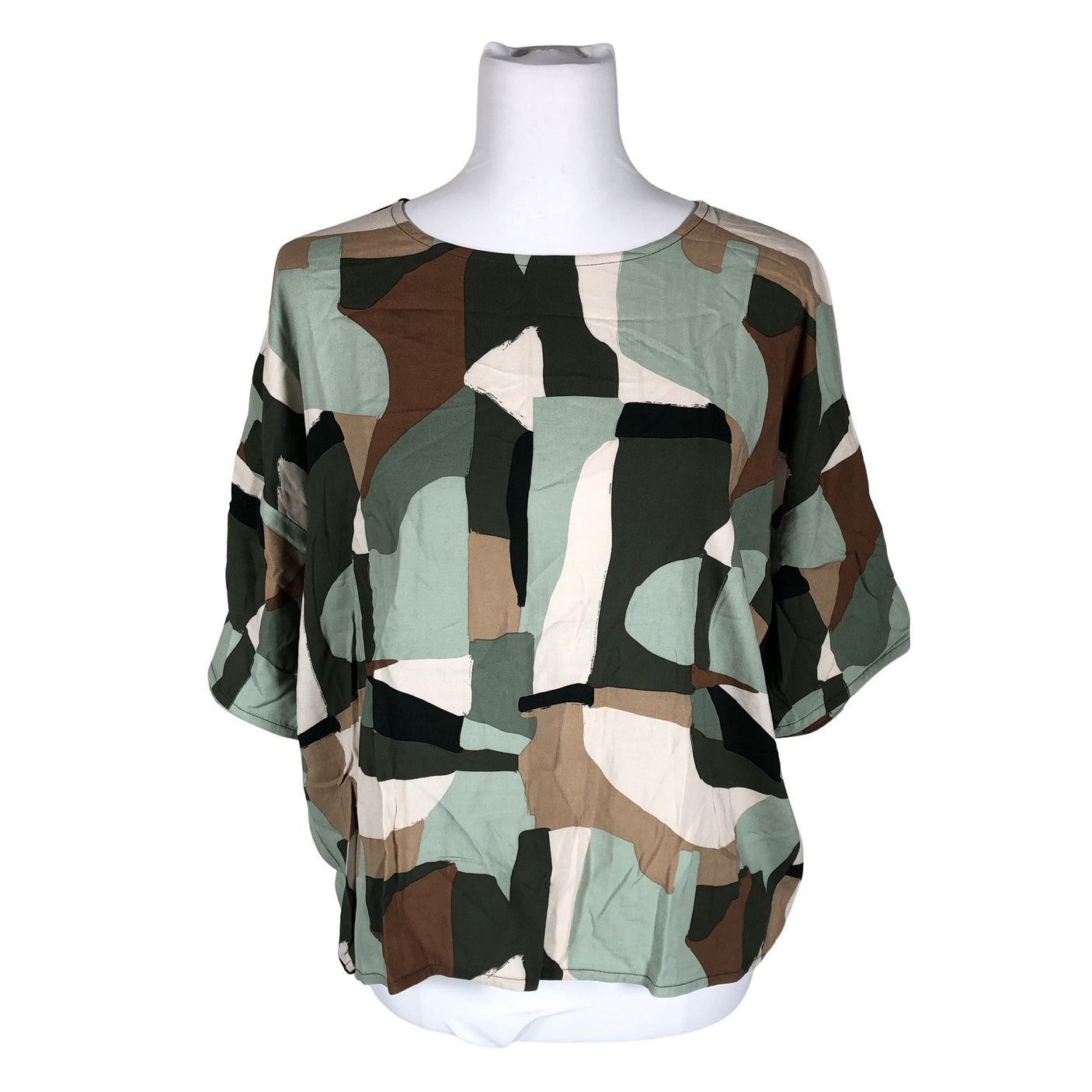 Unisex Noom - Lühikeste käistega pluus, suurus 40 - Roheline (1)