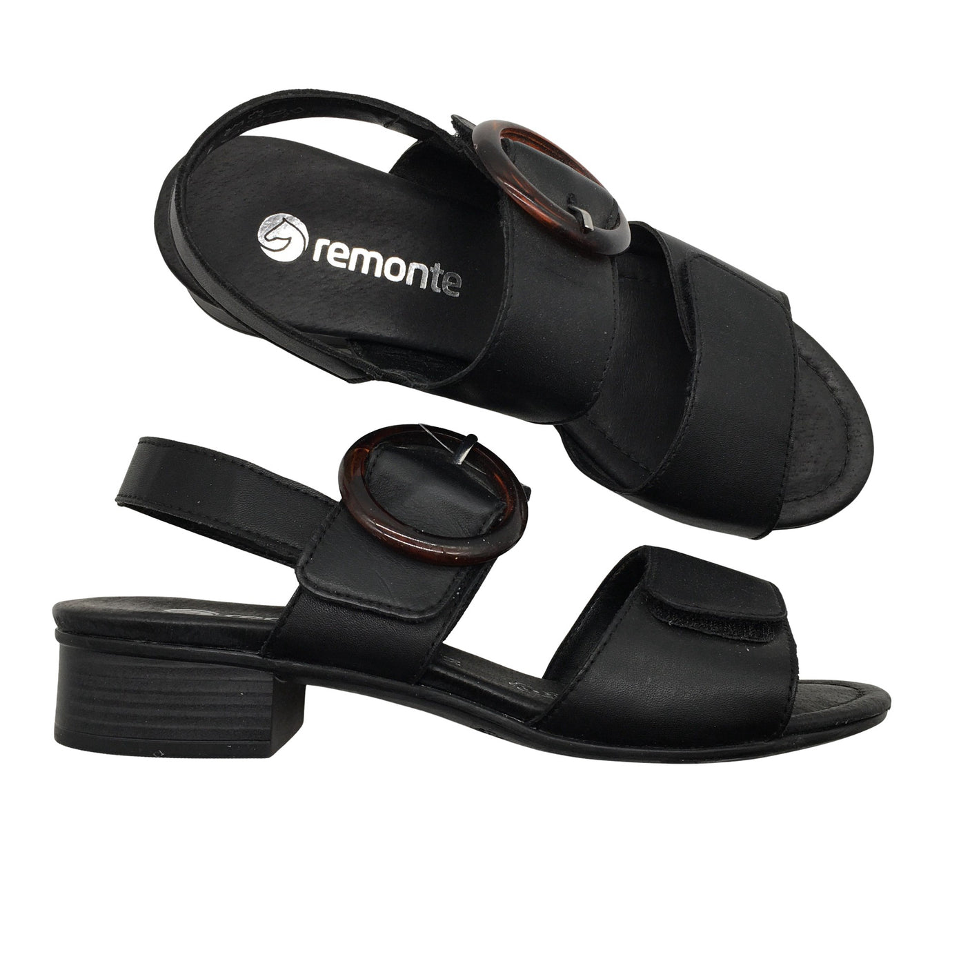 Unisex Remonte - Kontsaga rihmikud, suurus 38 - Must (1)