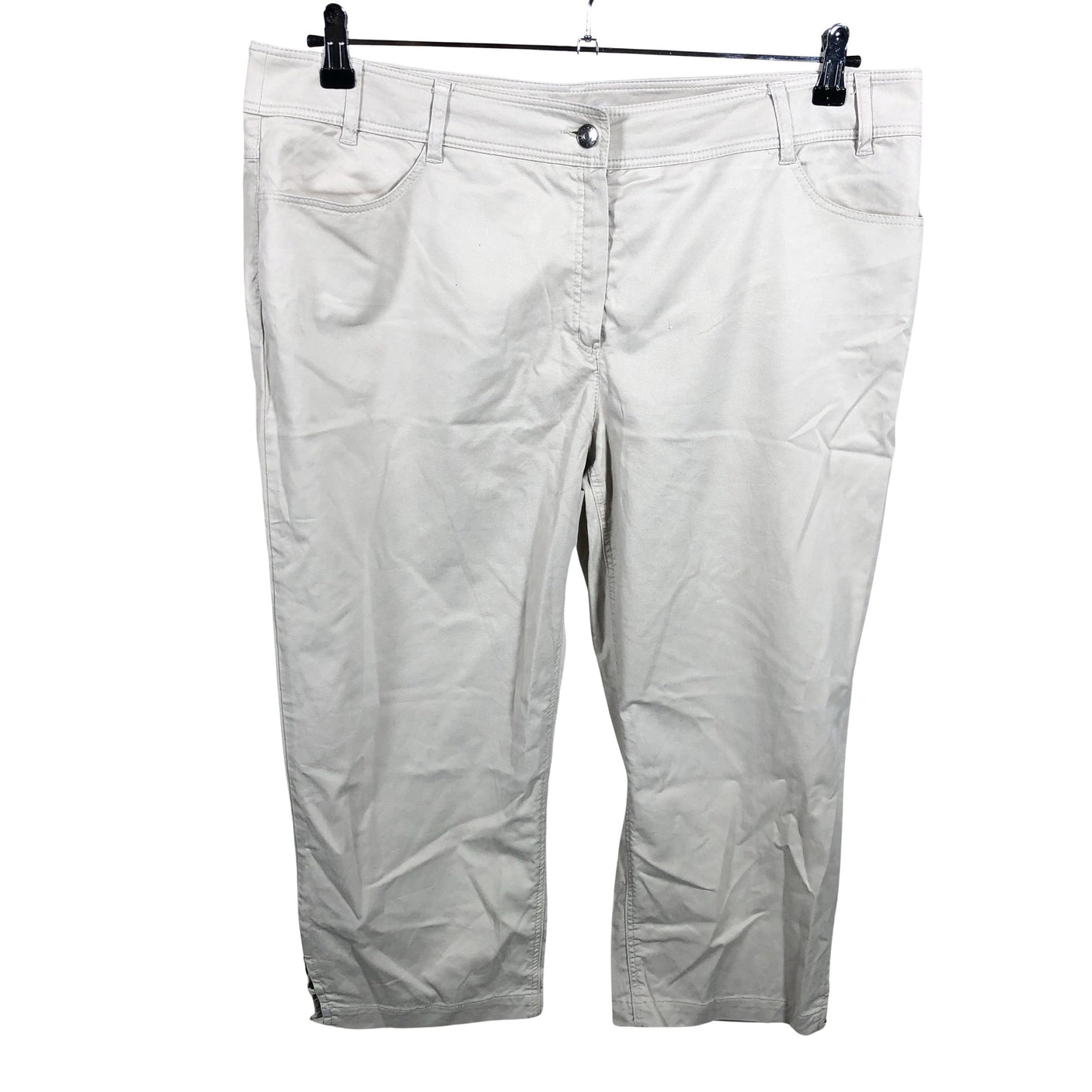 Unisex Voglia - Mittevenivad poolpikad püksid, suurus 46 - Beige (1)