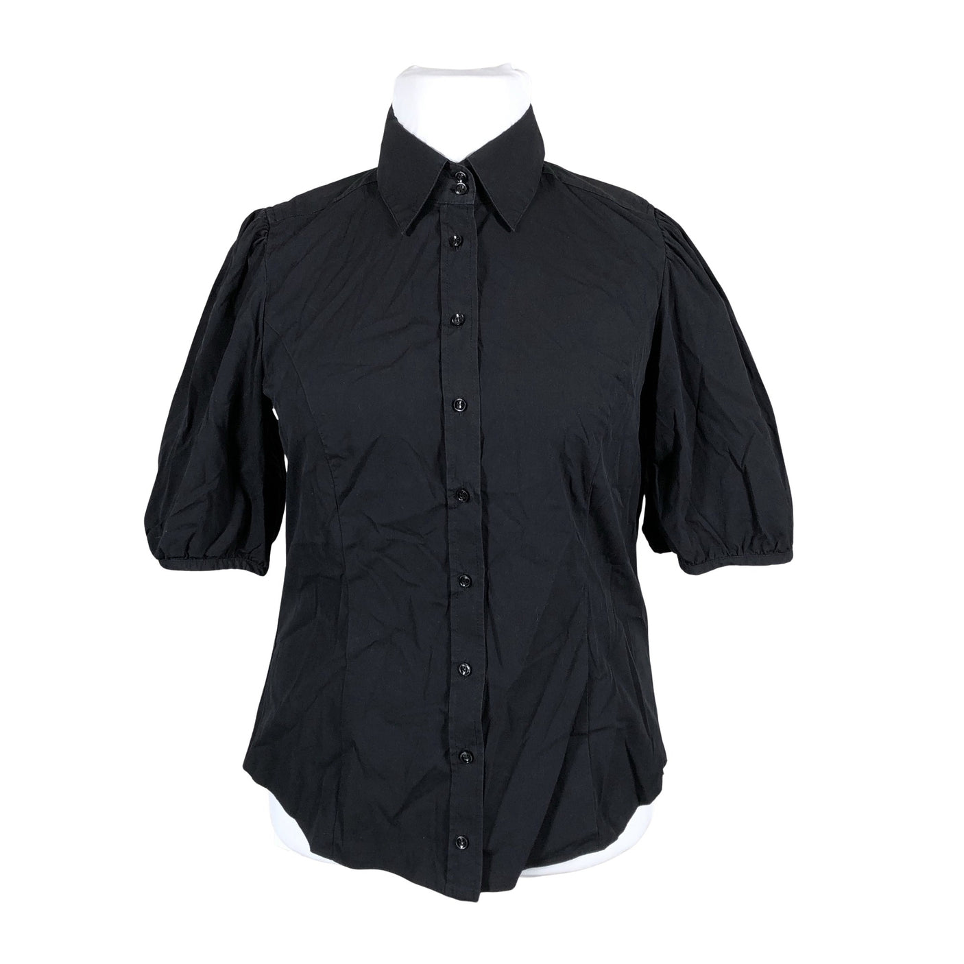 Unisex Andiata - Lühikeste käistega pluus, suurus 42 - Must (1)