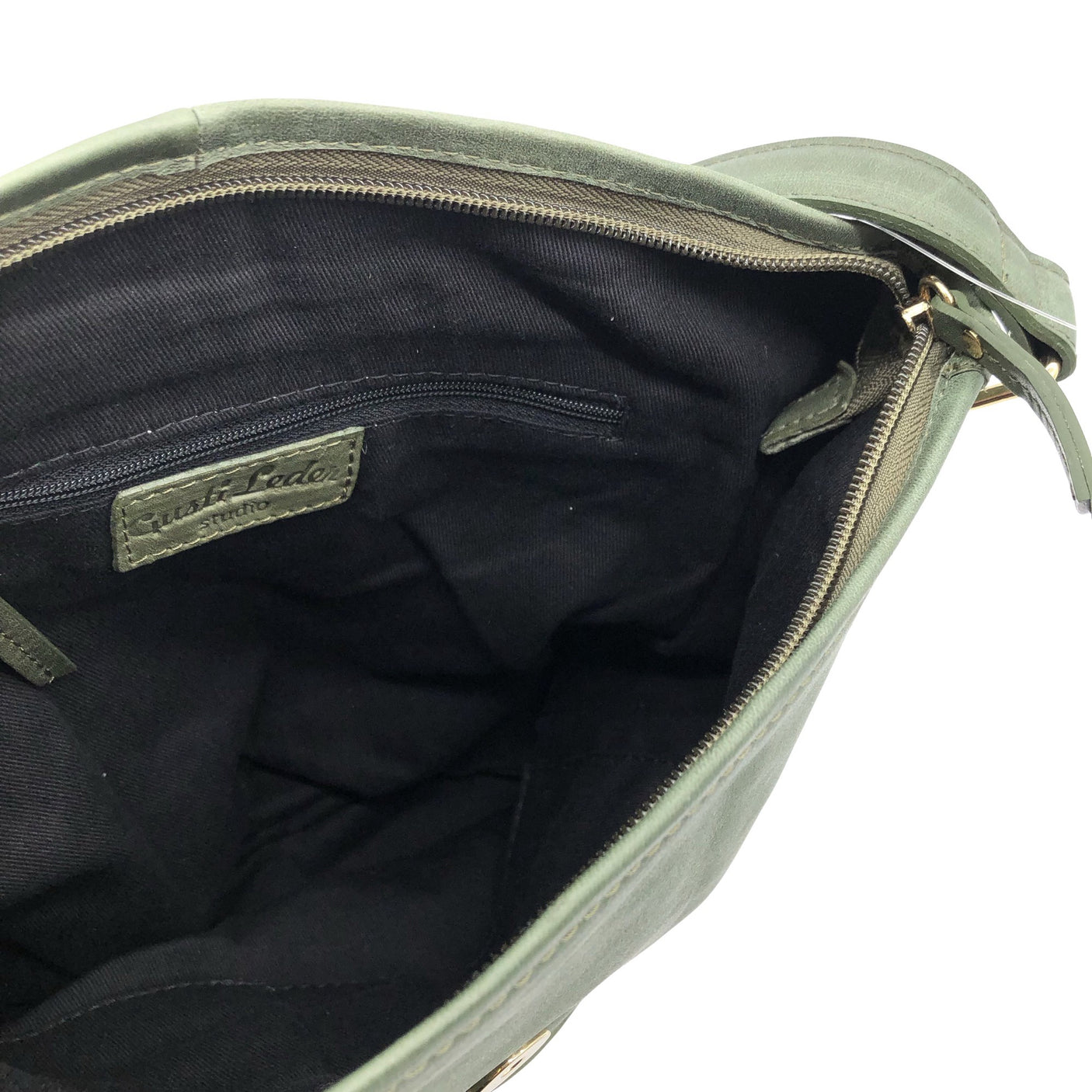 Unisex Gusti Leder - Õlakott, suurus Midi - Roheline (2)