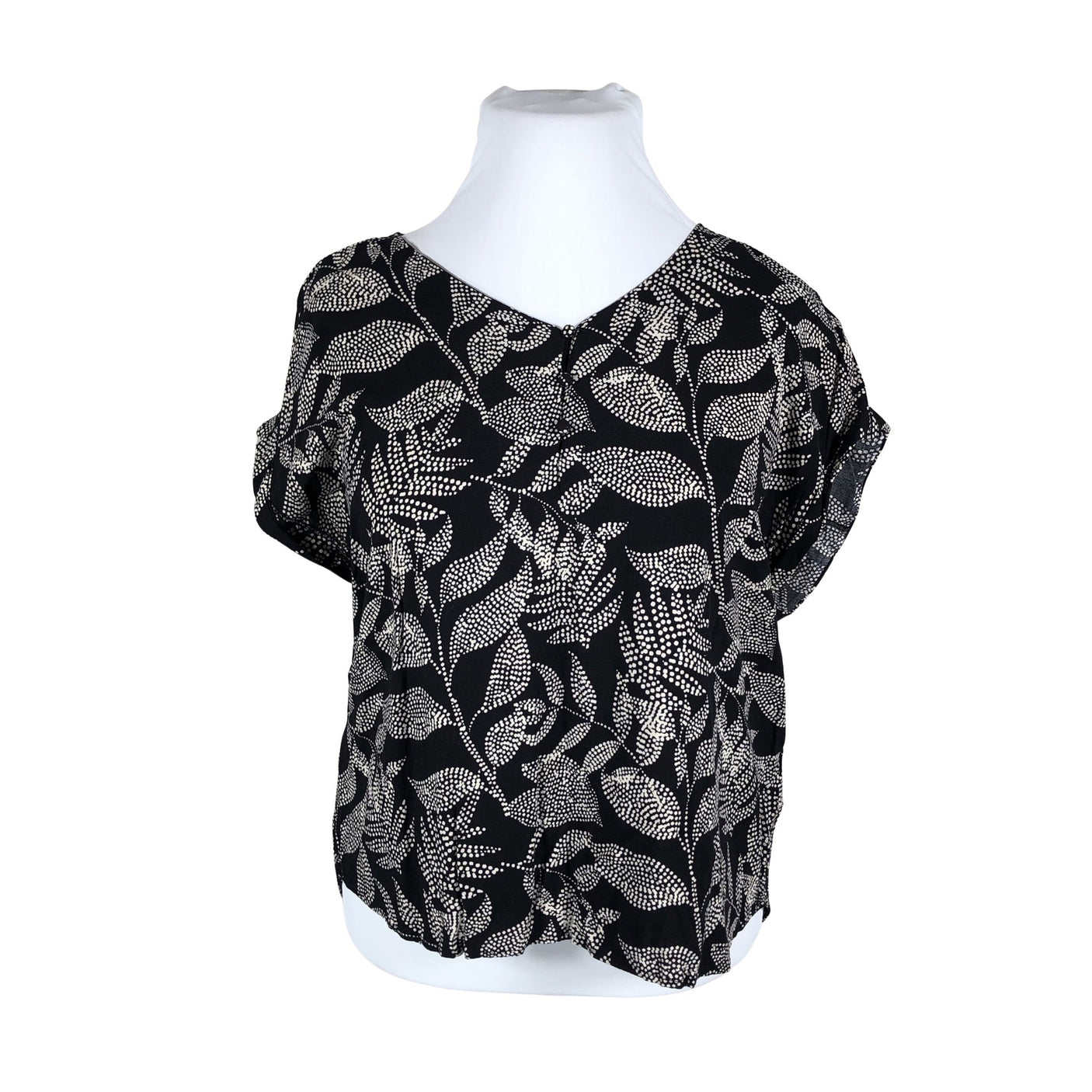 Unisex Fransa - Lühikeste käistega pluus, suurus 44 - Must (1)