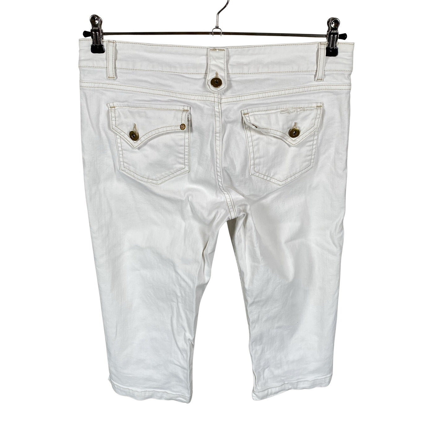 Unisex Esprit - Teksast poolpikad püksid, suurus 40 - Valge (2)