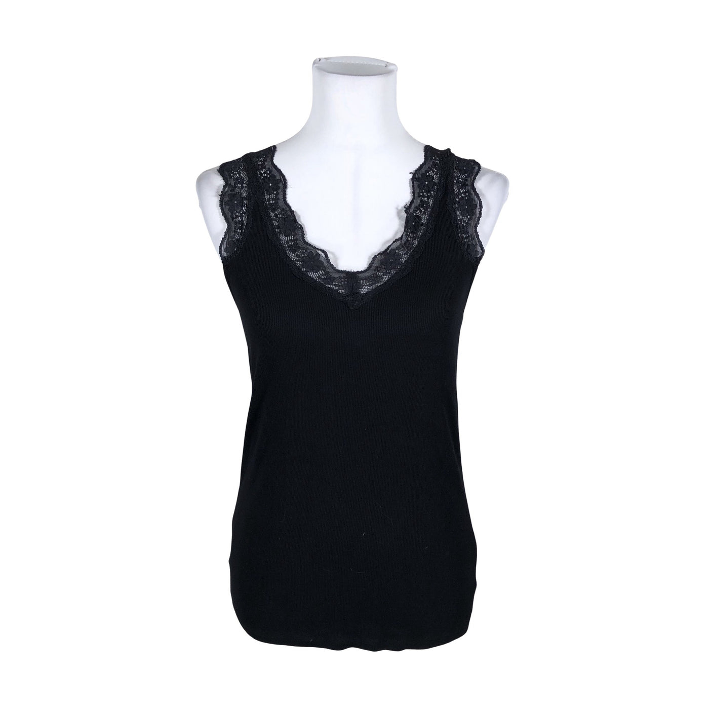 Unisex Lindex - Trikotaažist topp, suurus 40 - Must (1)