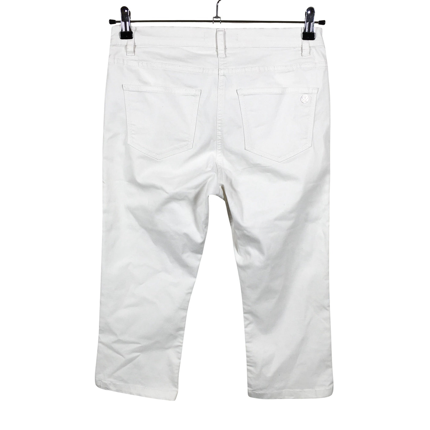 Unisex Betty Barclay - Teksast poolpikad püksid, suurus 36 - Valge (2)