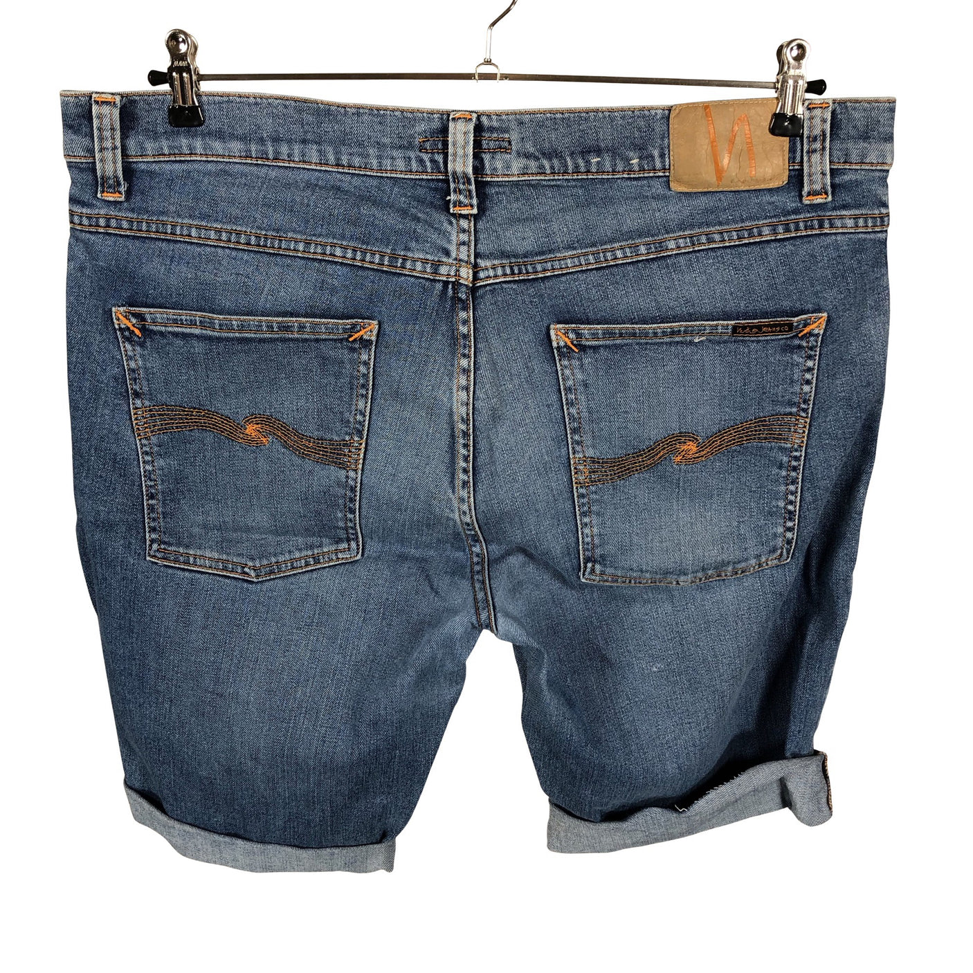 Unisex Nudie Jeans - Teksast lühikesed püksid, suurus L - Helesinine (2)