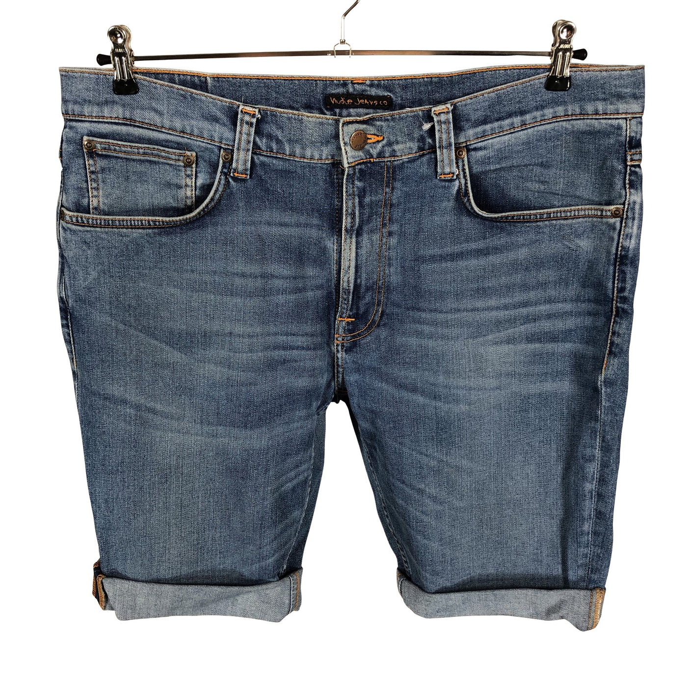 Unisex Nudie Jeans - Teksast lühikesed püksid, suurus L - Helesinine (1)