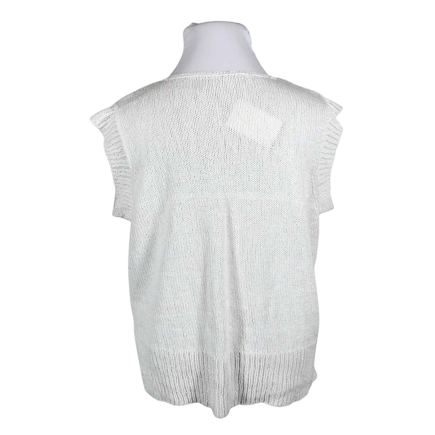 Unisex Handmade - Kootud vest, suurus 50 - Valge (2)
