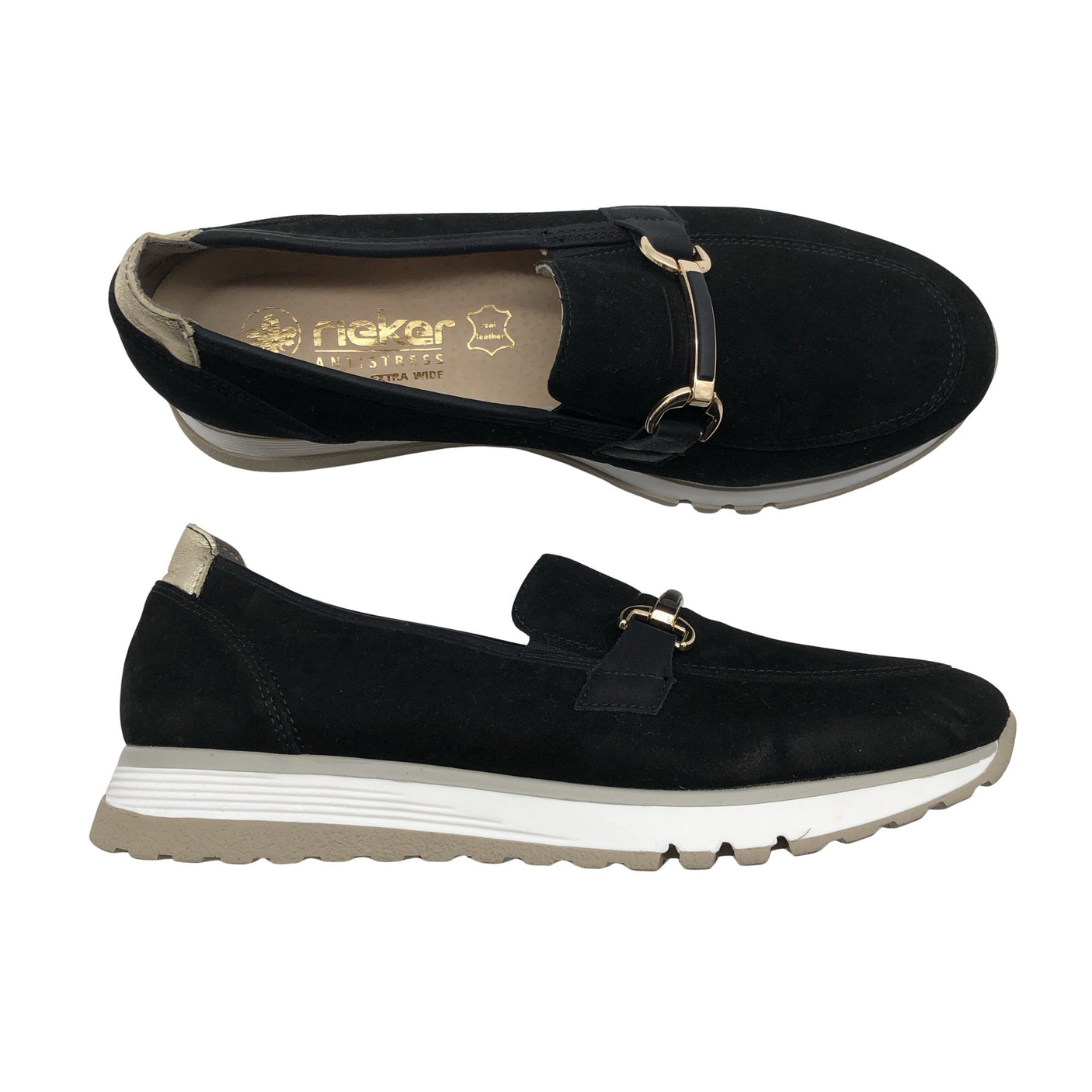 Unisex Rieker - Mokassiinid, suurus 40 - Must (1)